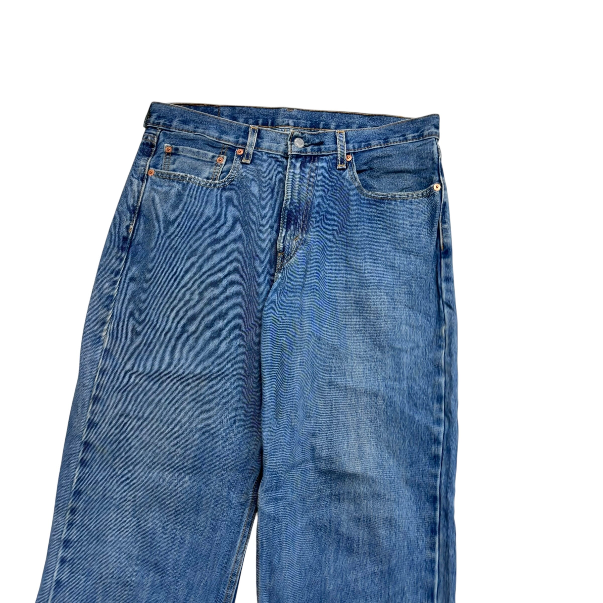 Levis 550 Jeans W33 L30 Mens Mid Blue Baggy Relaxed Straight Fit Denim (E)