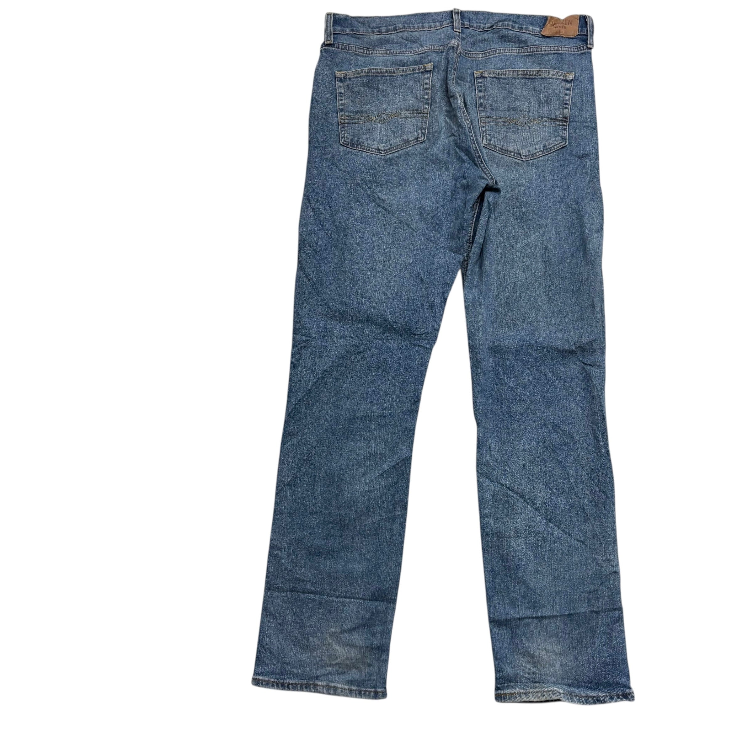 Levis Denizen Jeans W36 L34 Mens Mid Blue Regular Straight Fit Stretch Denim