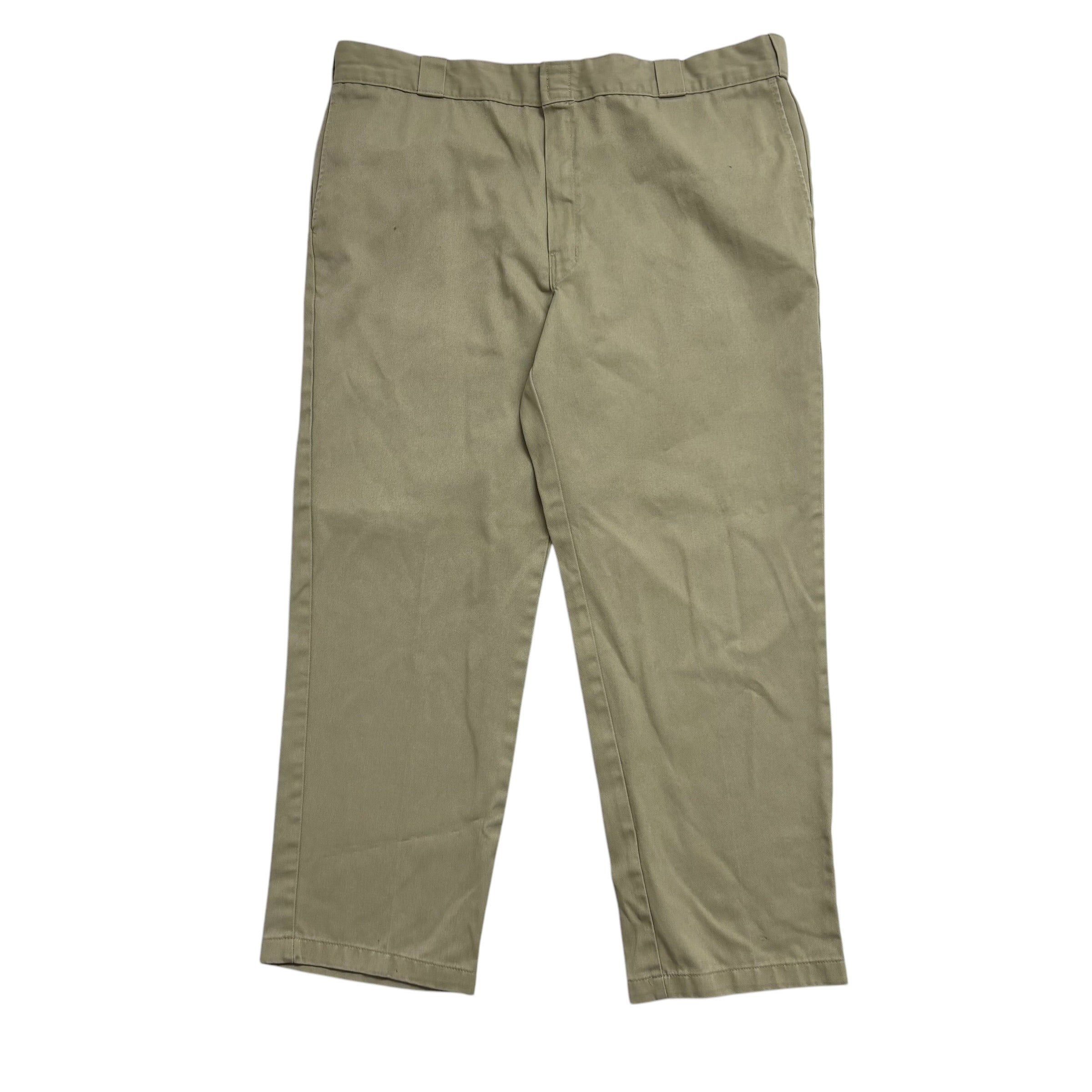 Dickies 874 Trousers W42 L30 Mens Beige Pants Original Straight Fit Workwear