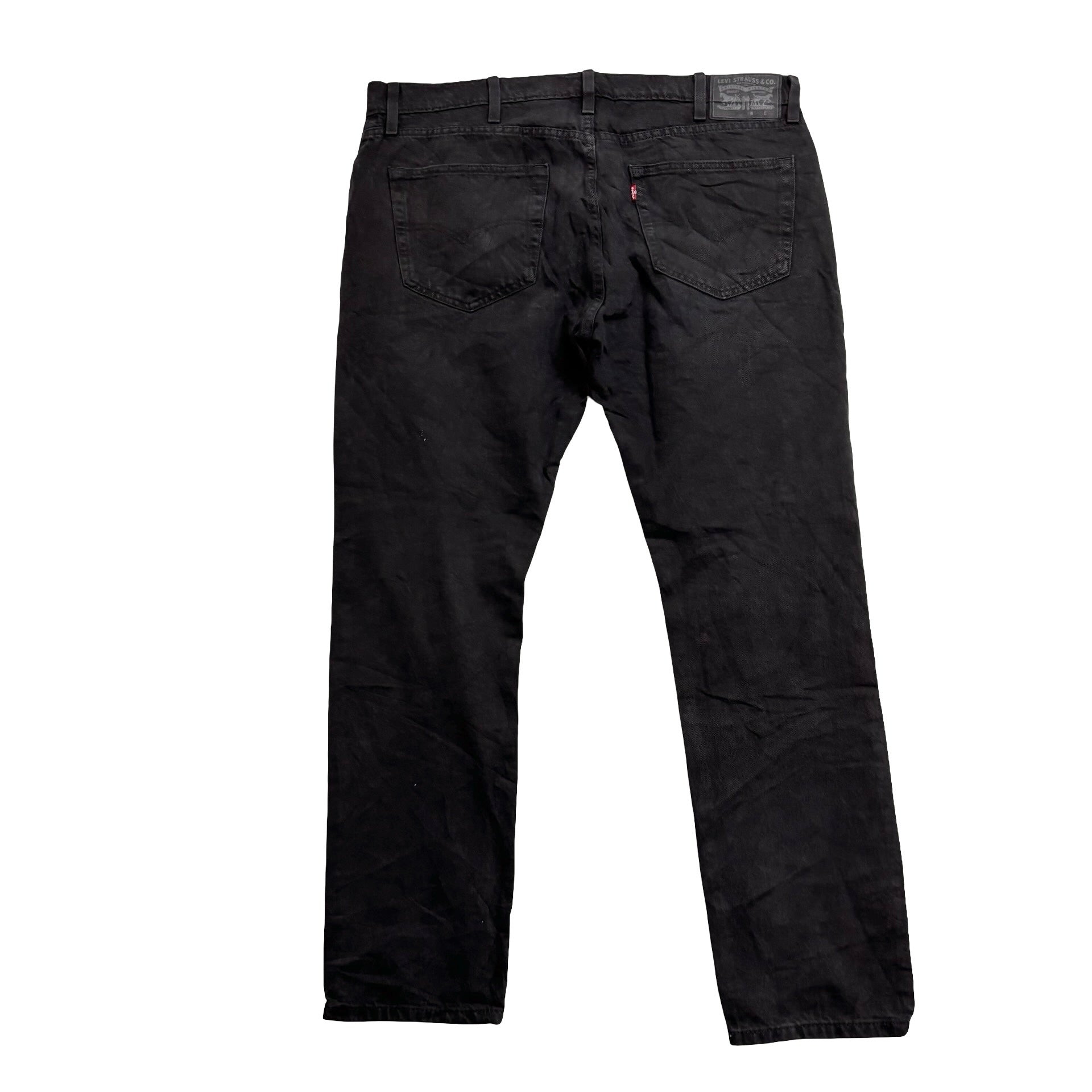 Levis 512 Jeans W38 L32 Mens Black Slim Tapered Fit Stretch Distressed Denim