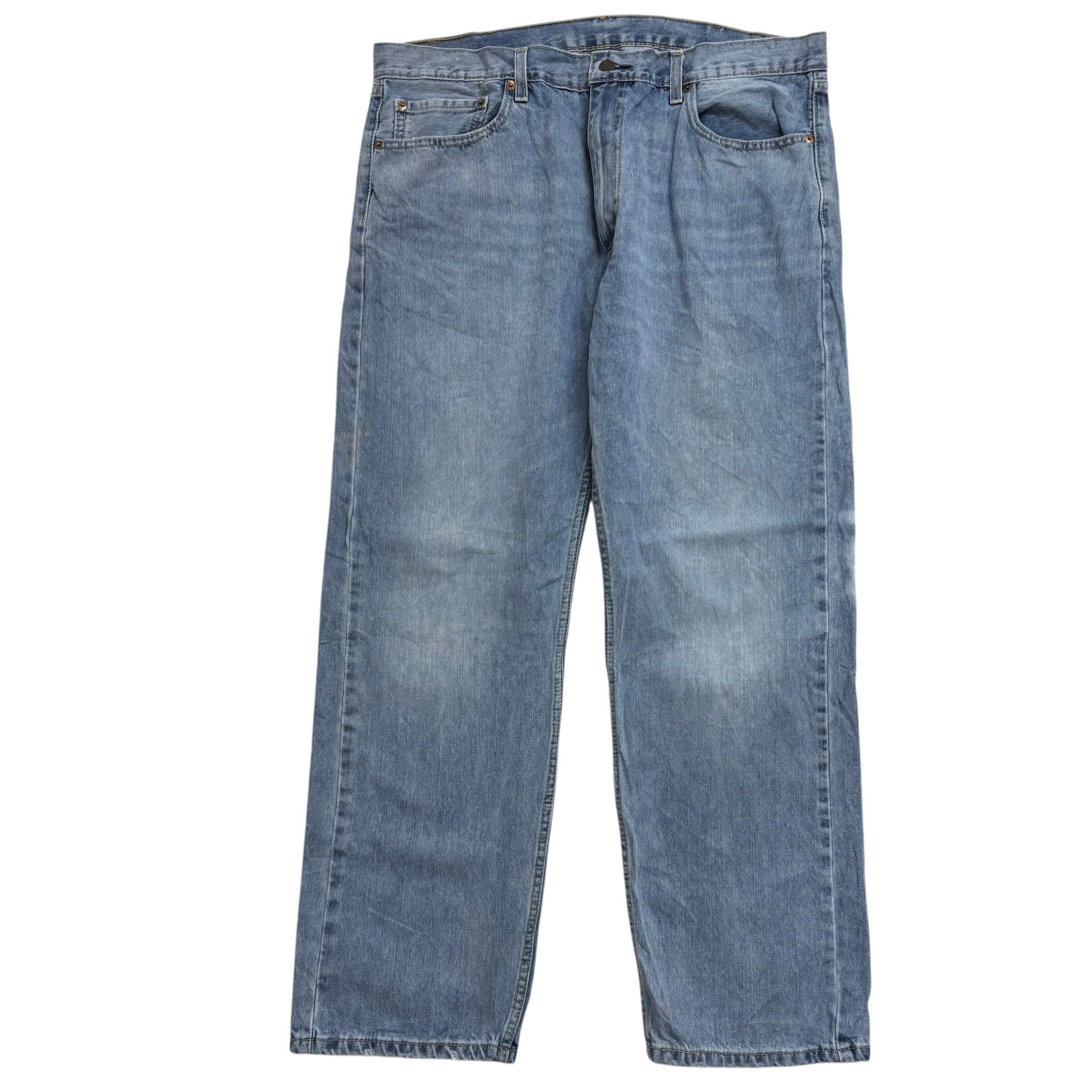 Levis 505 Jeans W38 L29 Mens Light Blue Regular Straight Fit Denim