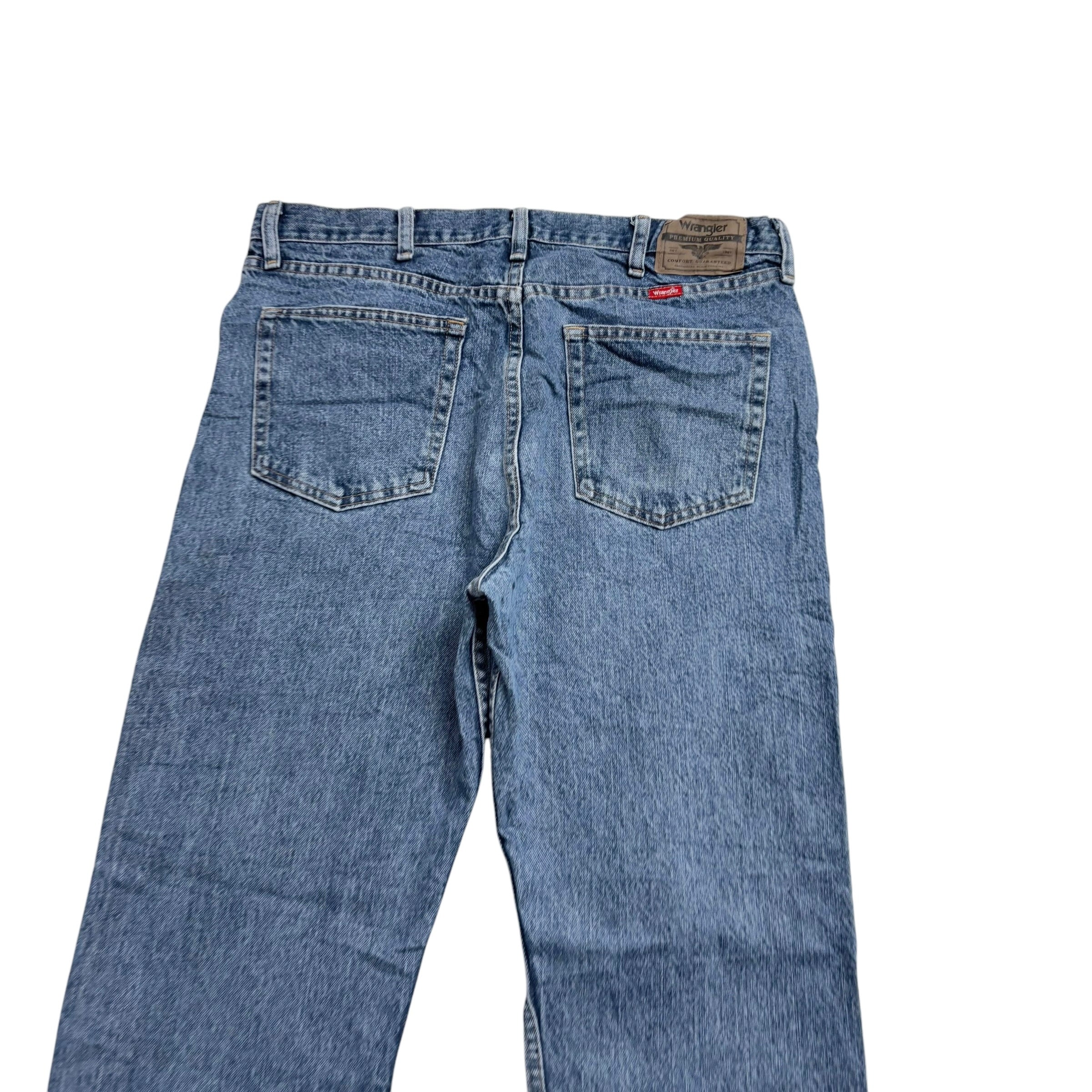 Wrangler Jeans W36 L32 Mens Light Blue Regular Straight Fit Denim (E)