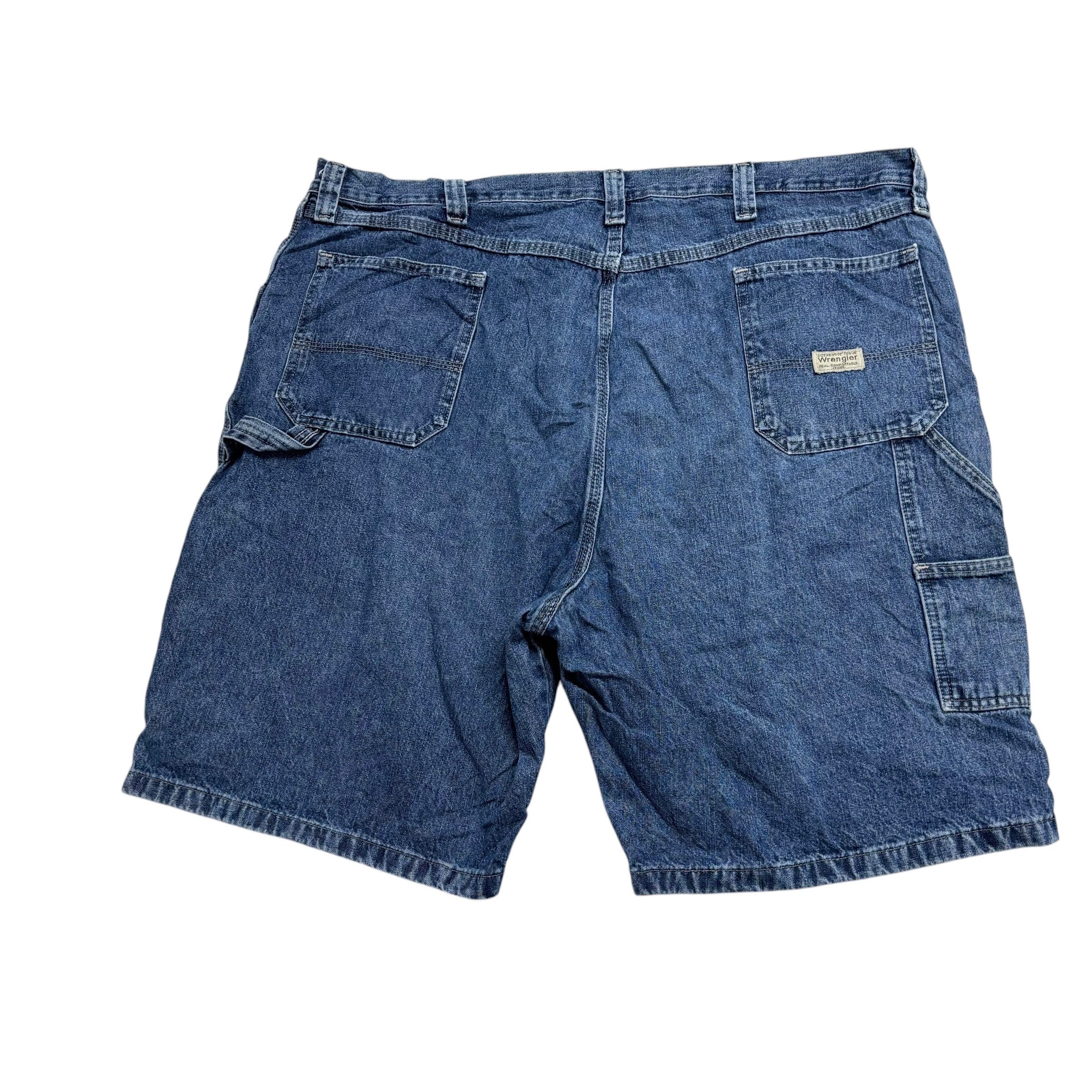 Wrangler Jorts W44 Mens Mid Blue Denim Shorts Baggy Relaxed Carpenter