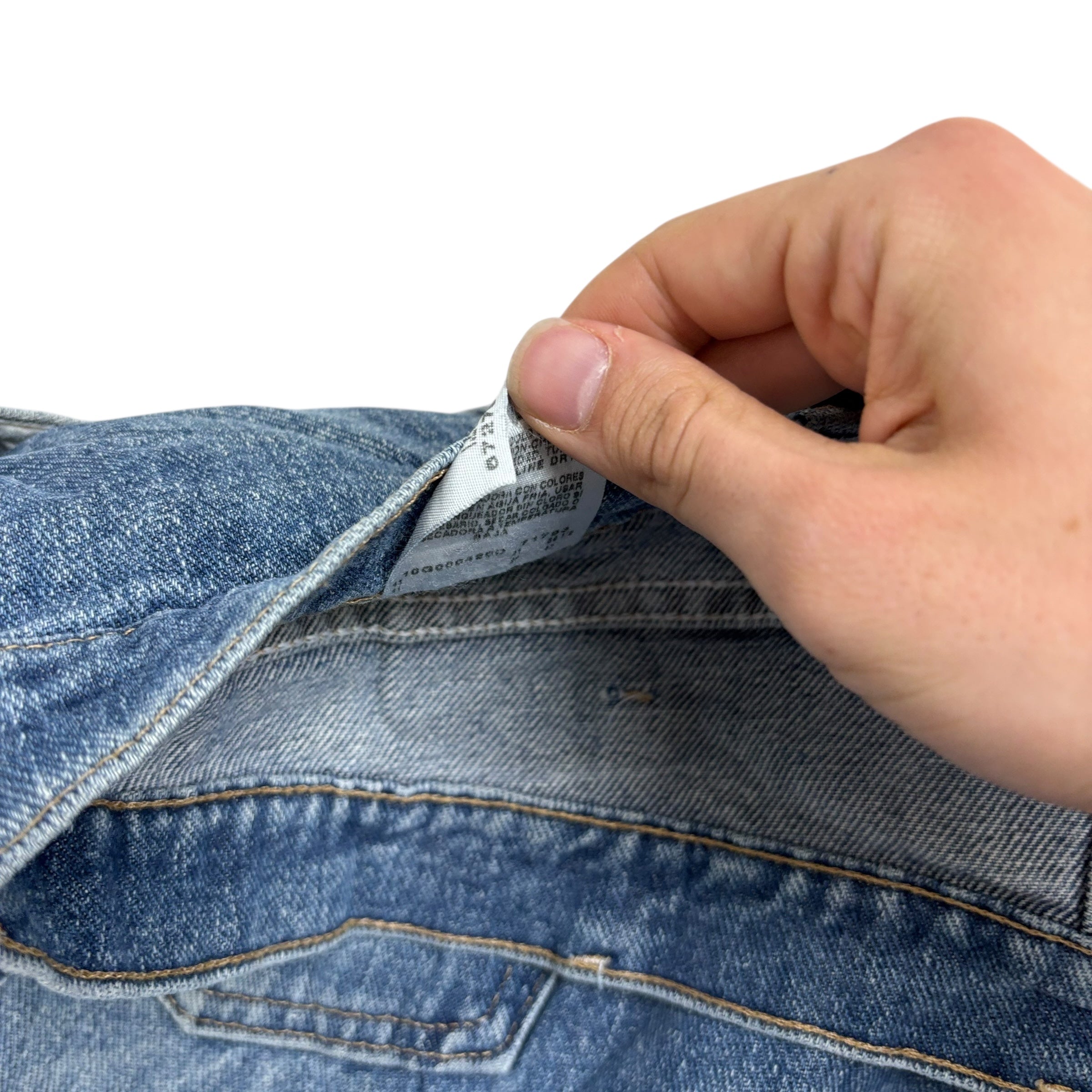 Wrangler Jeans W40 L30 Mens Mid Blue Relaxed Straight Fit Vintage Denim (E)