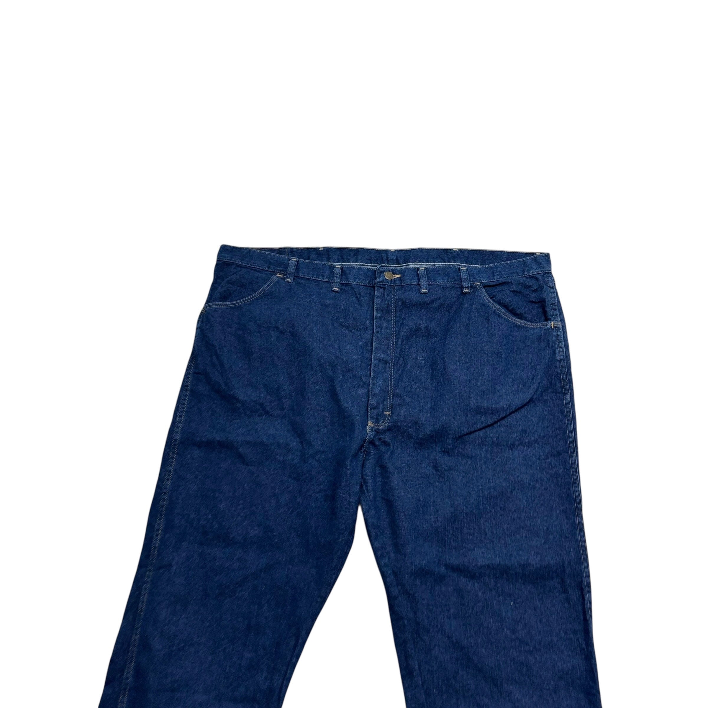 Wrangler Jeans W48 L30 Mens Dark Blue Regular Straight Fit Denim (E)