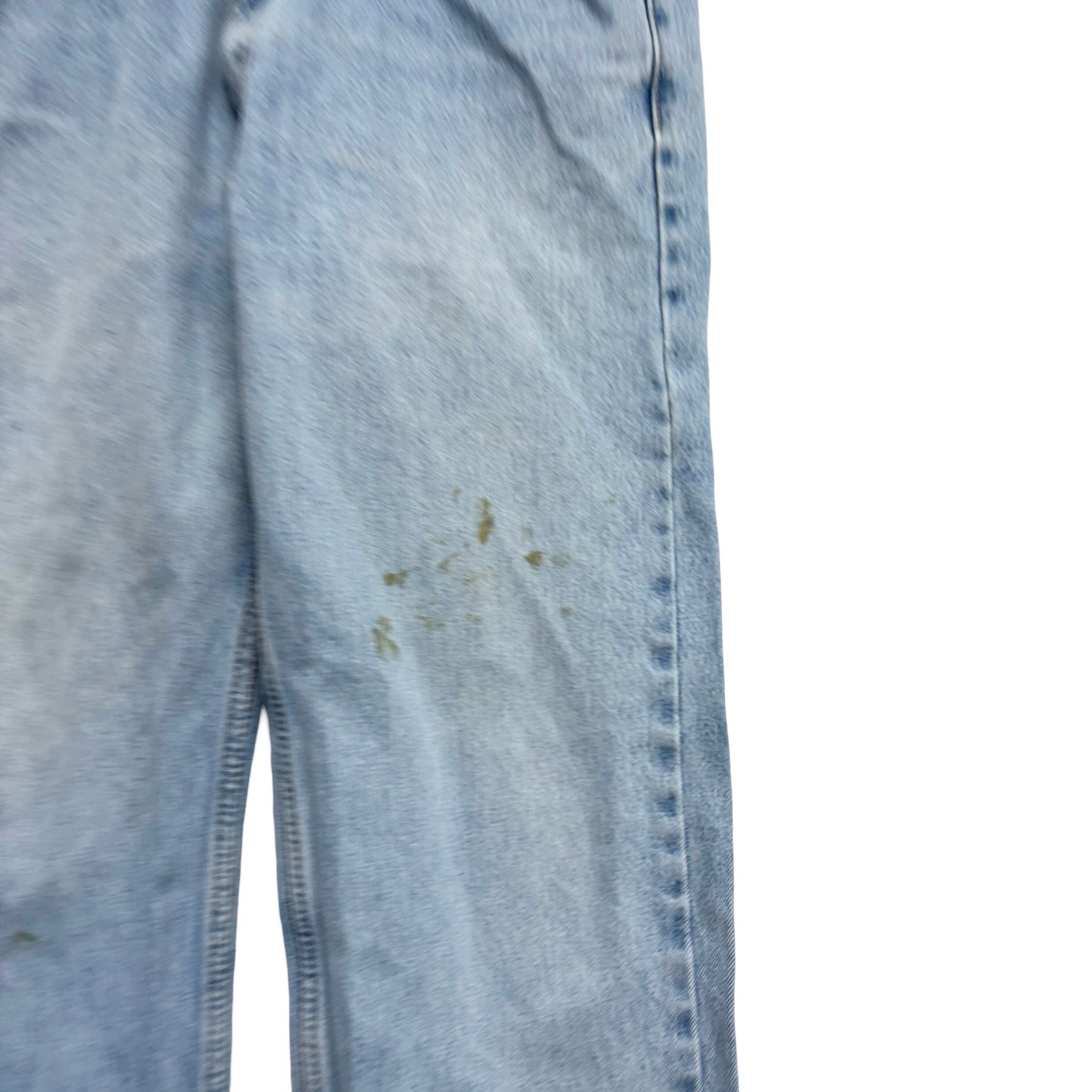 Levis 505 Jeans W34 L30 Mens Light Blue Regular Straight Fit Denim (F)