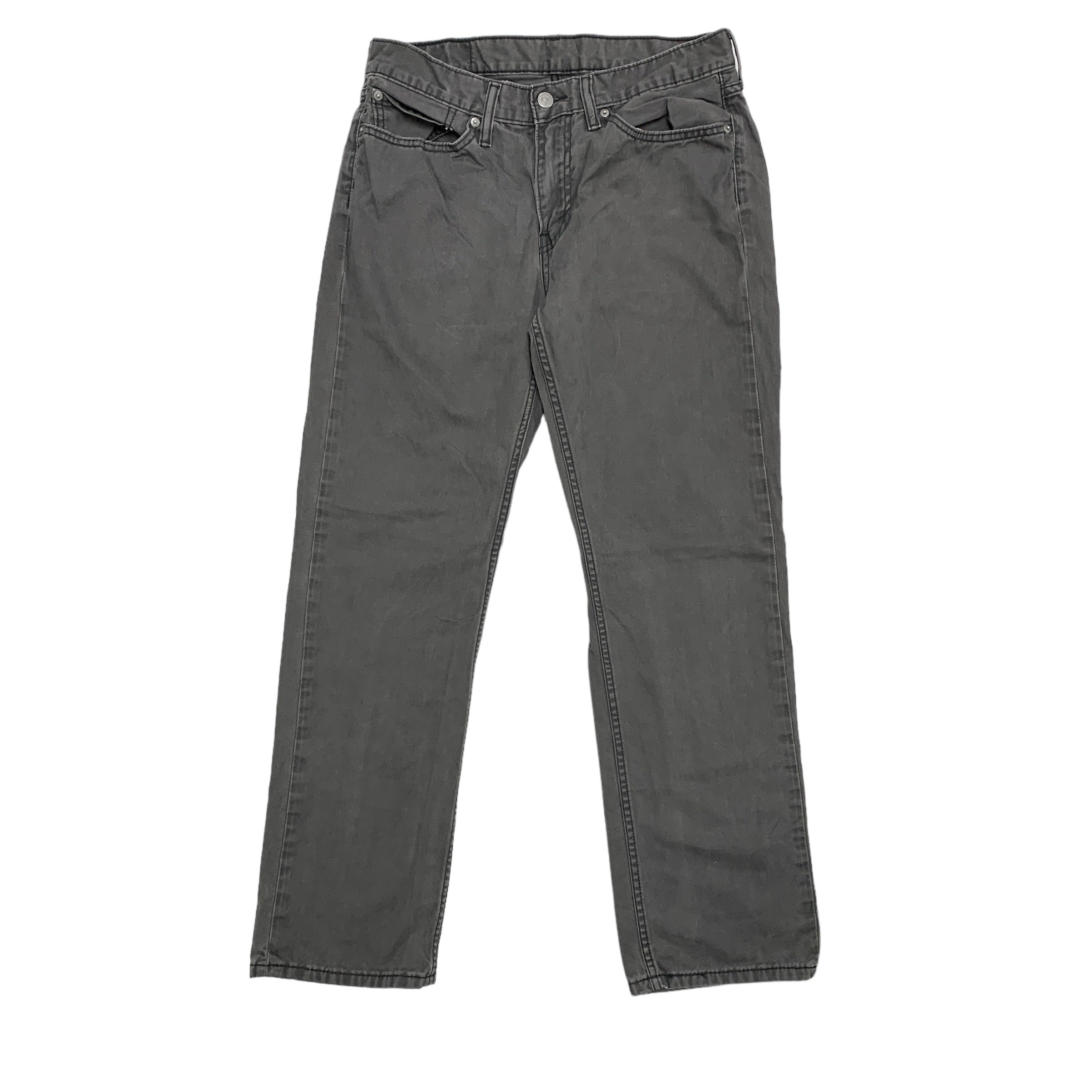 Levis 514 Trousers W32 L30 Mens Grey Regular Straight Fit Cotton Pants