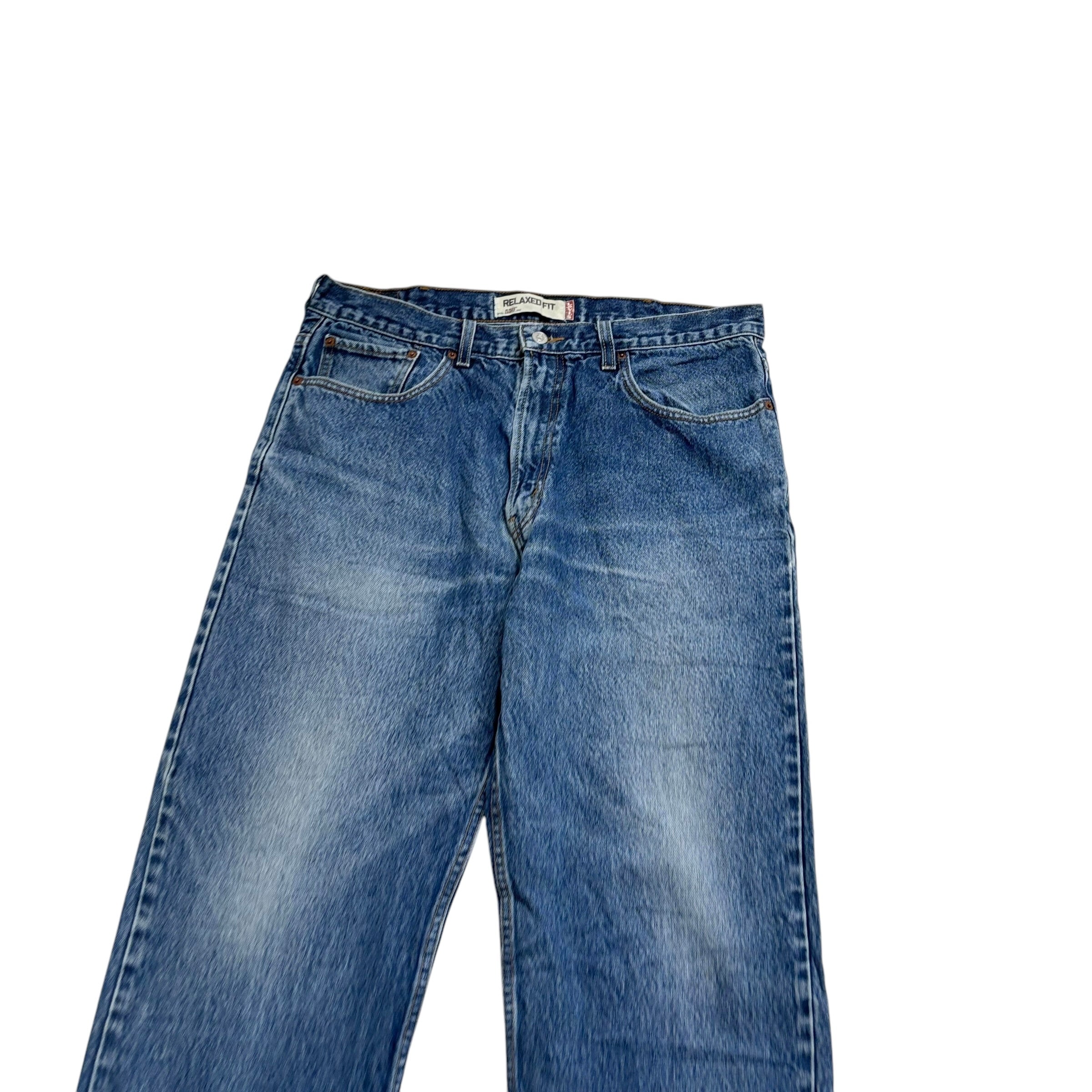 Levis 550 Jeans W36 L32 Mens Mid Blue Baggy Relaxed Straight Fit Vintage Denim
