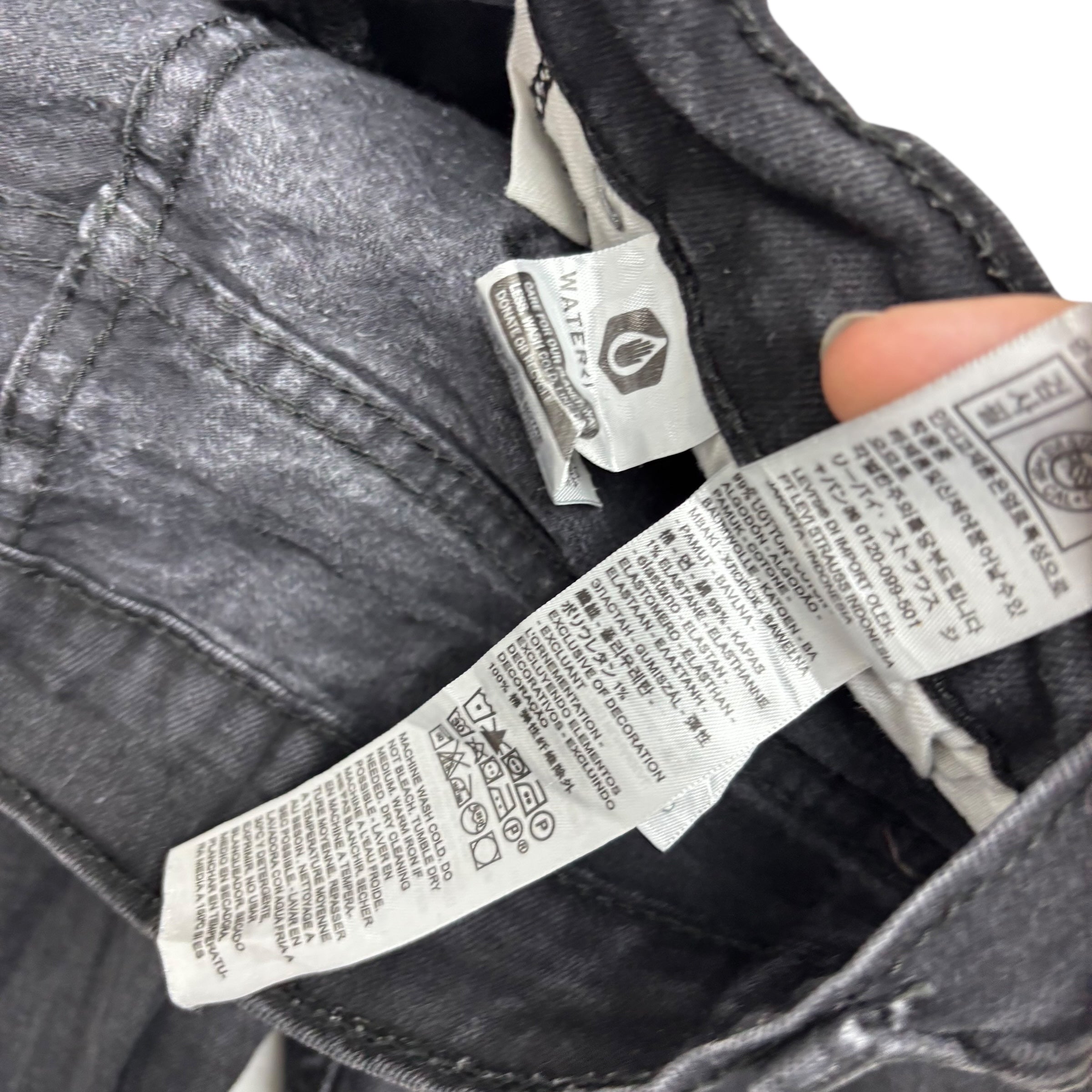 Levis 511 Jeans W31 L32 Mens Black Slim Fit Stretch Denim
