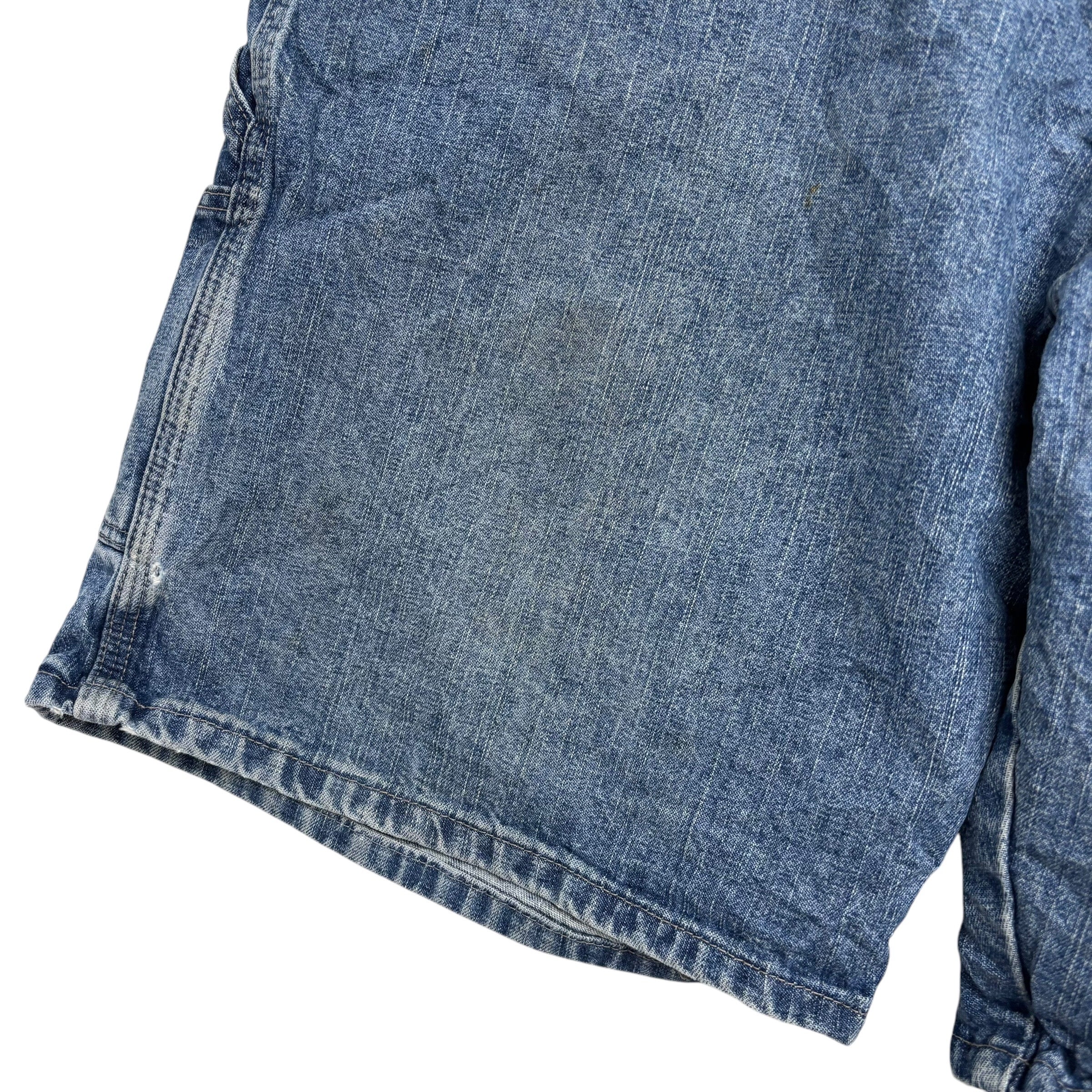 Wrangler Jorts W38 Mens Light Blue Denim Shorts Baggy Relaxed Carpenter (F)