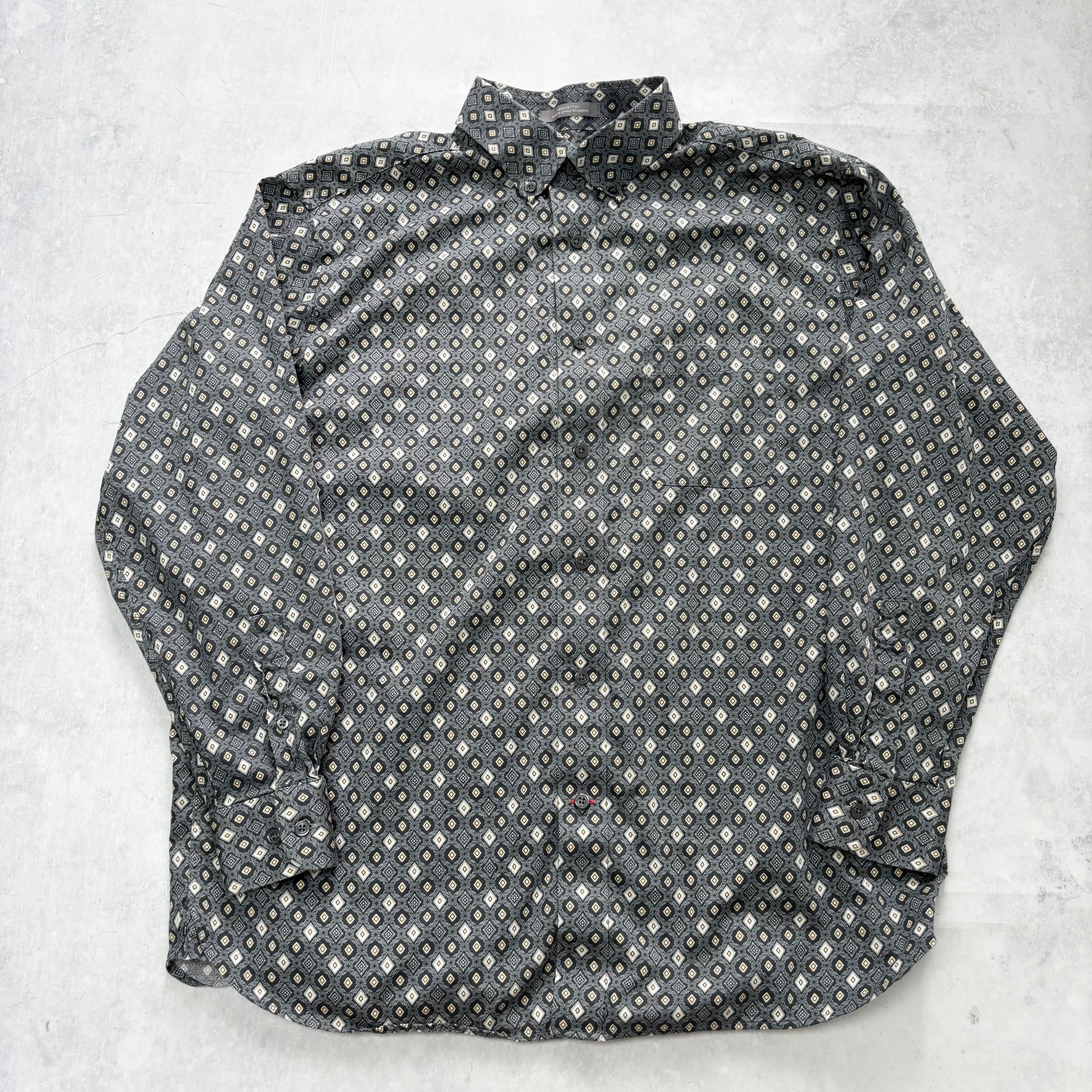 Daniel Cremieux Shirt Mens Large Patterned Abstract Long Sleeve Cotton (E)