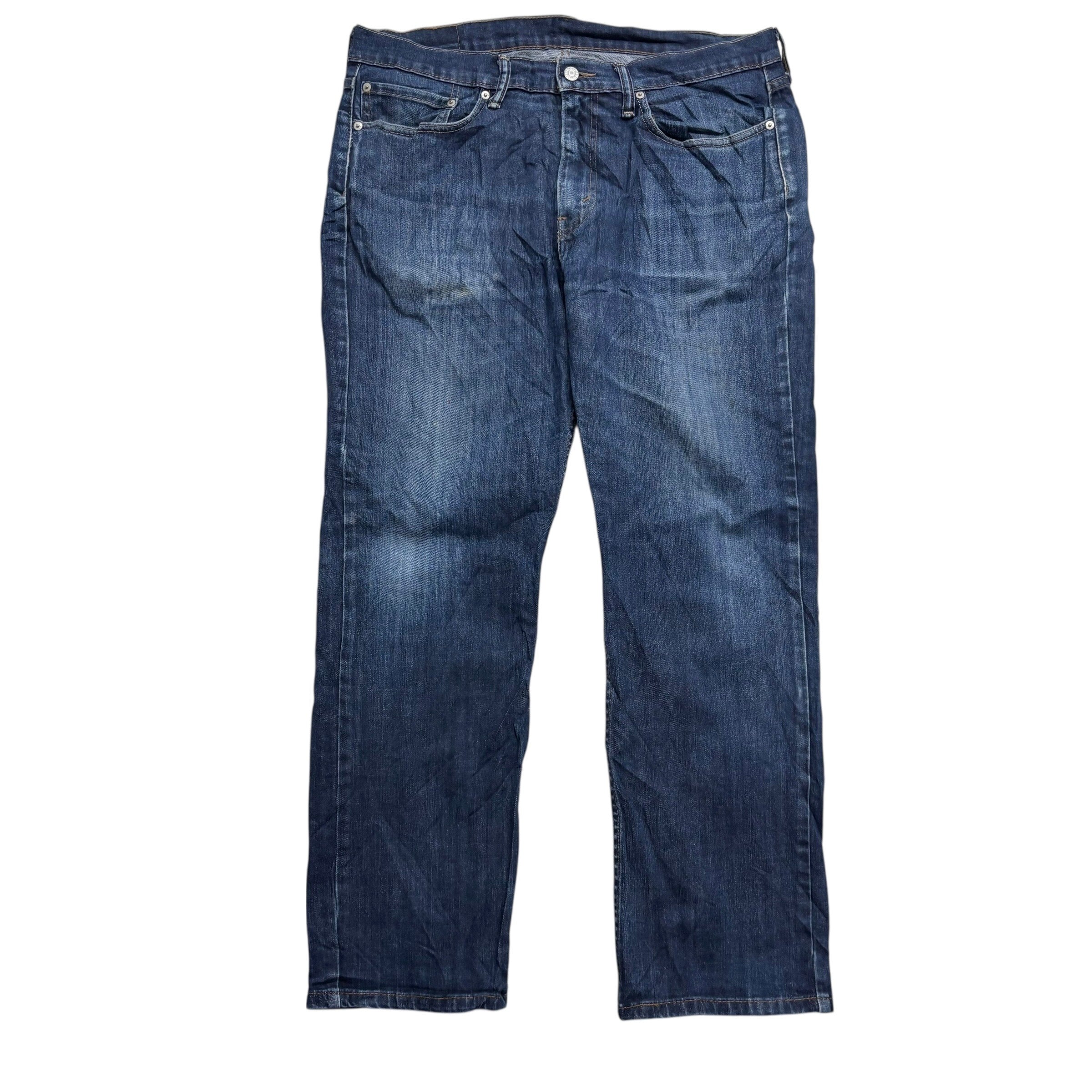 Levis 514 Jeans W36 L30 Mens Dark Blue Regular Straight Fit Stretch Denim (F)