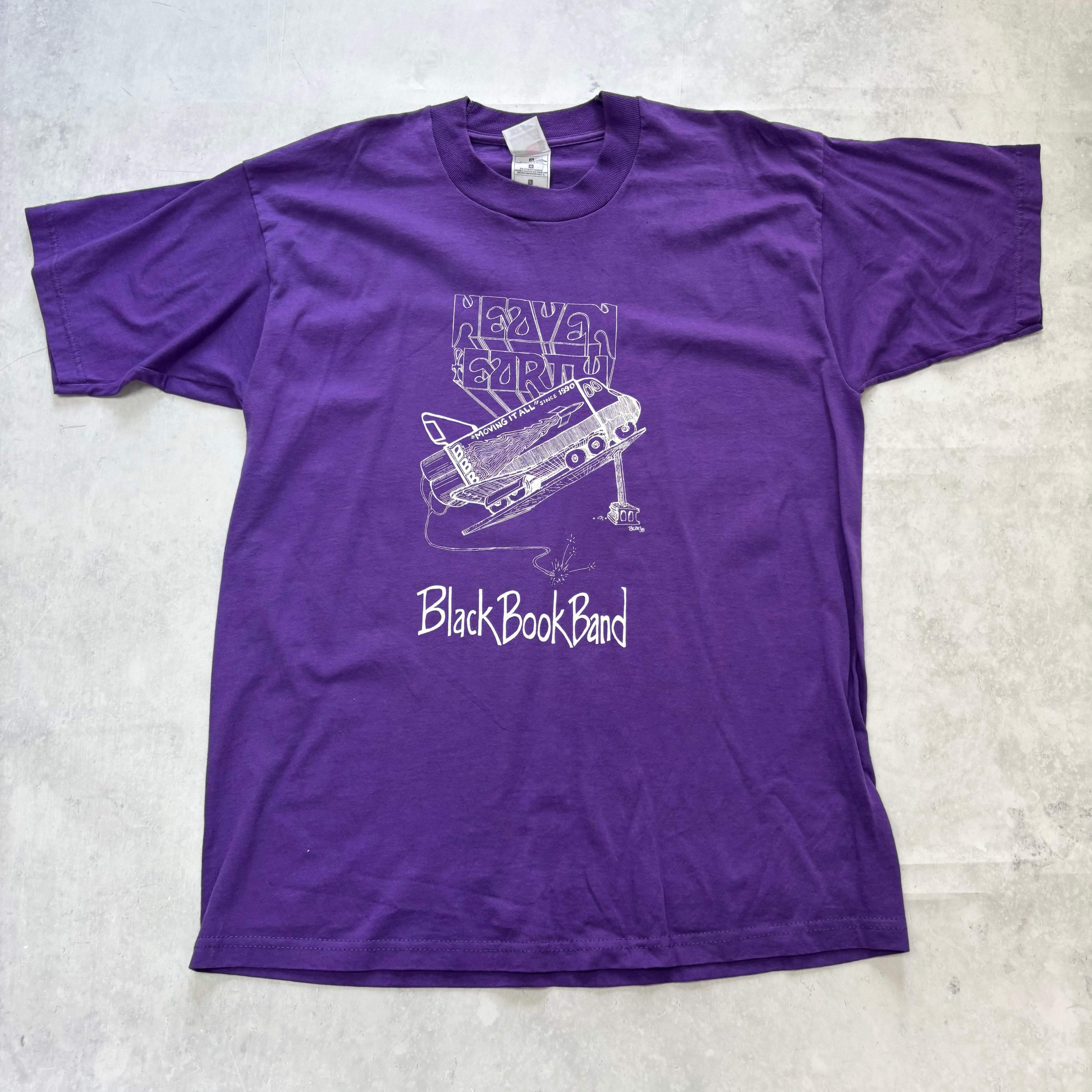 Vintage T Shirt Mens Large Purple Graphic Print 90s USA Band Music (E)