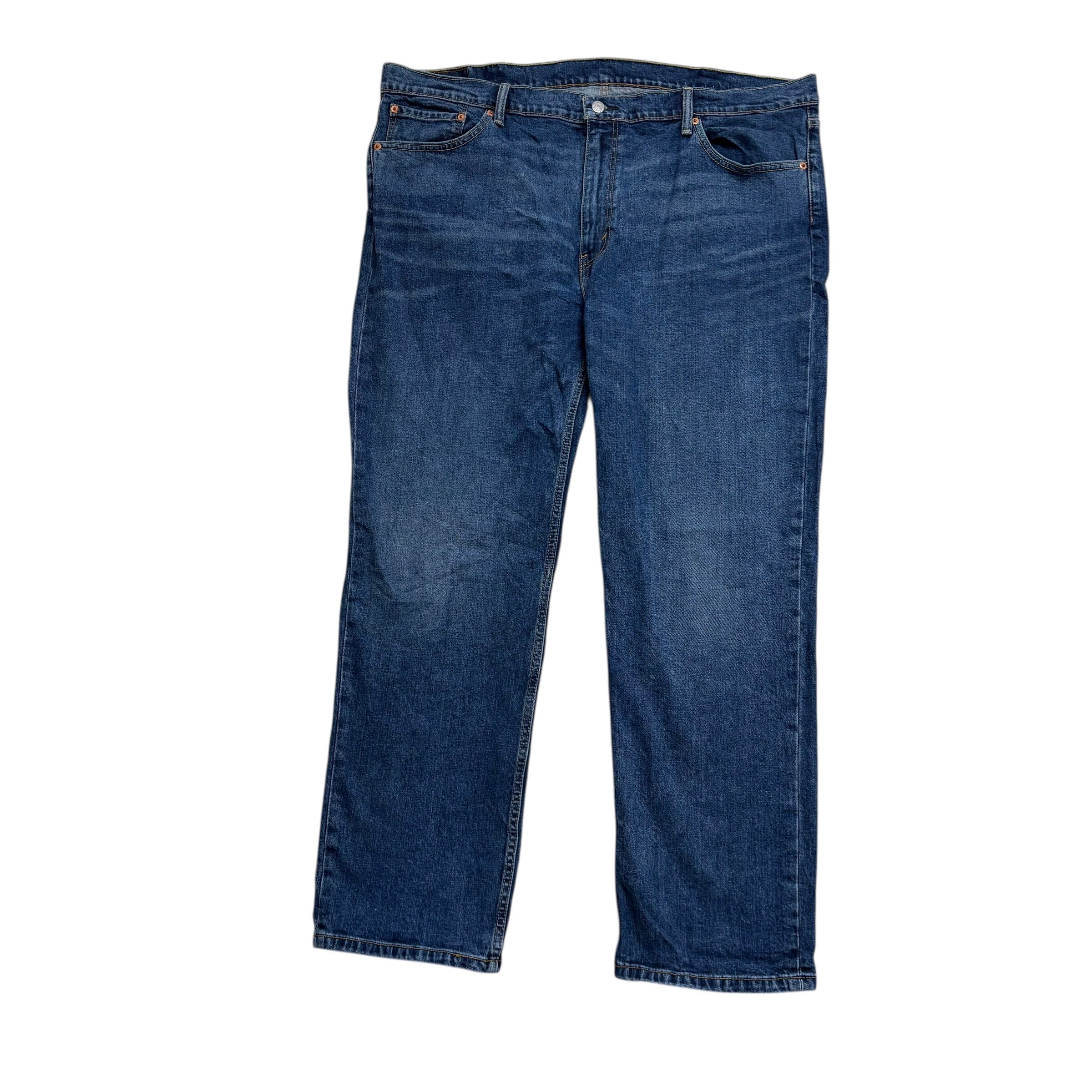 Levis 514 Jeans W46 L32 Mens Mid Blue Regular Straight Fit Stretch Denim