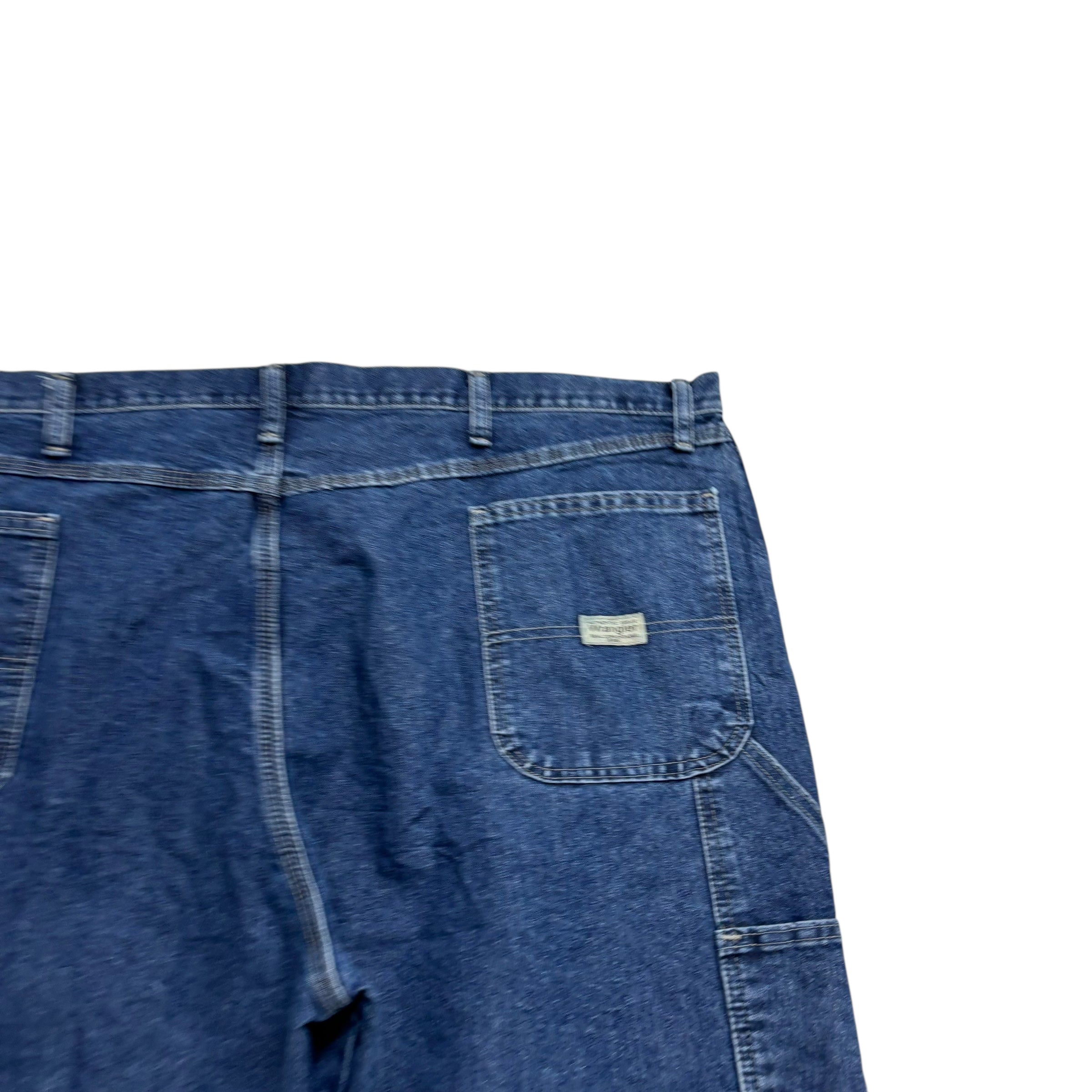 Wrangler Carpenter Jeans W46 L30 Mens Dark Blue Baggy Relaxed Fit Denim (E)