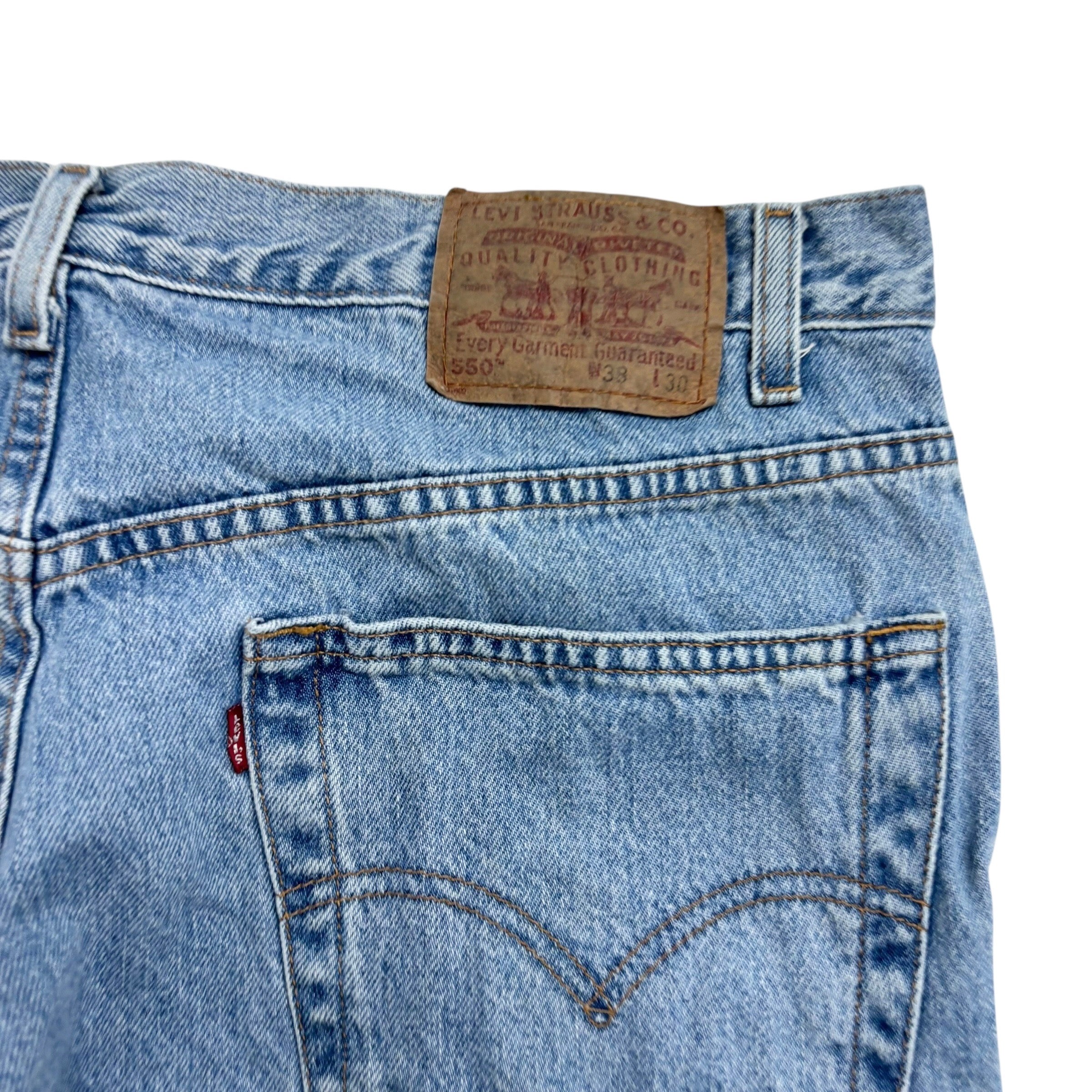 Levis 550 Jeans W36 L30 Mens Light Blue Baggy Relaxed Straight Fit Vintage Denim