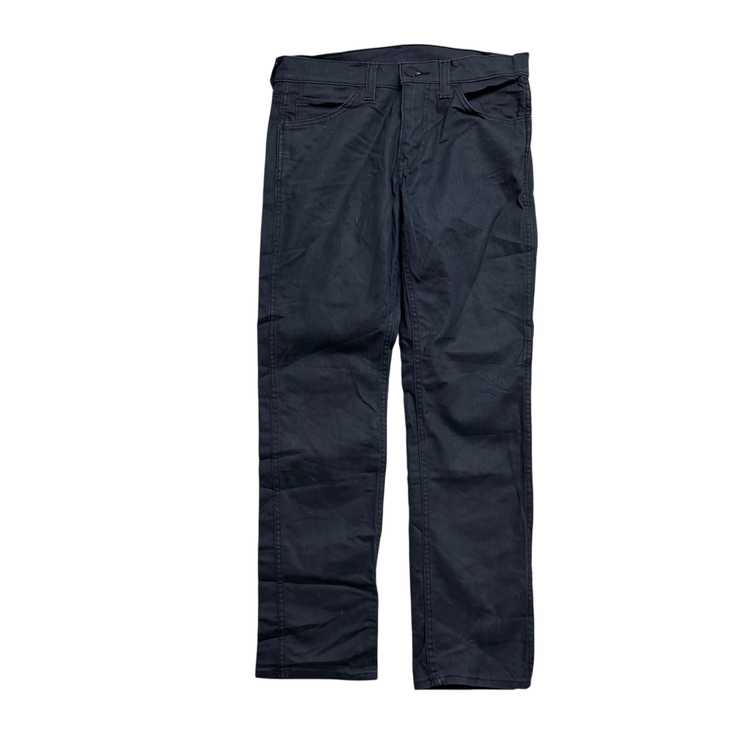 Levis 511 Jeans W30 L29 Mens Navy Blue Slim Fit Stretch Waxed Denim (E)