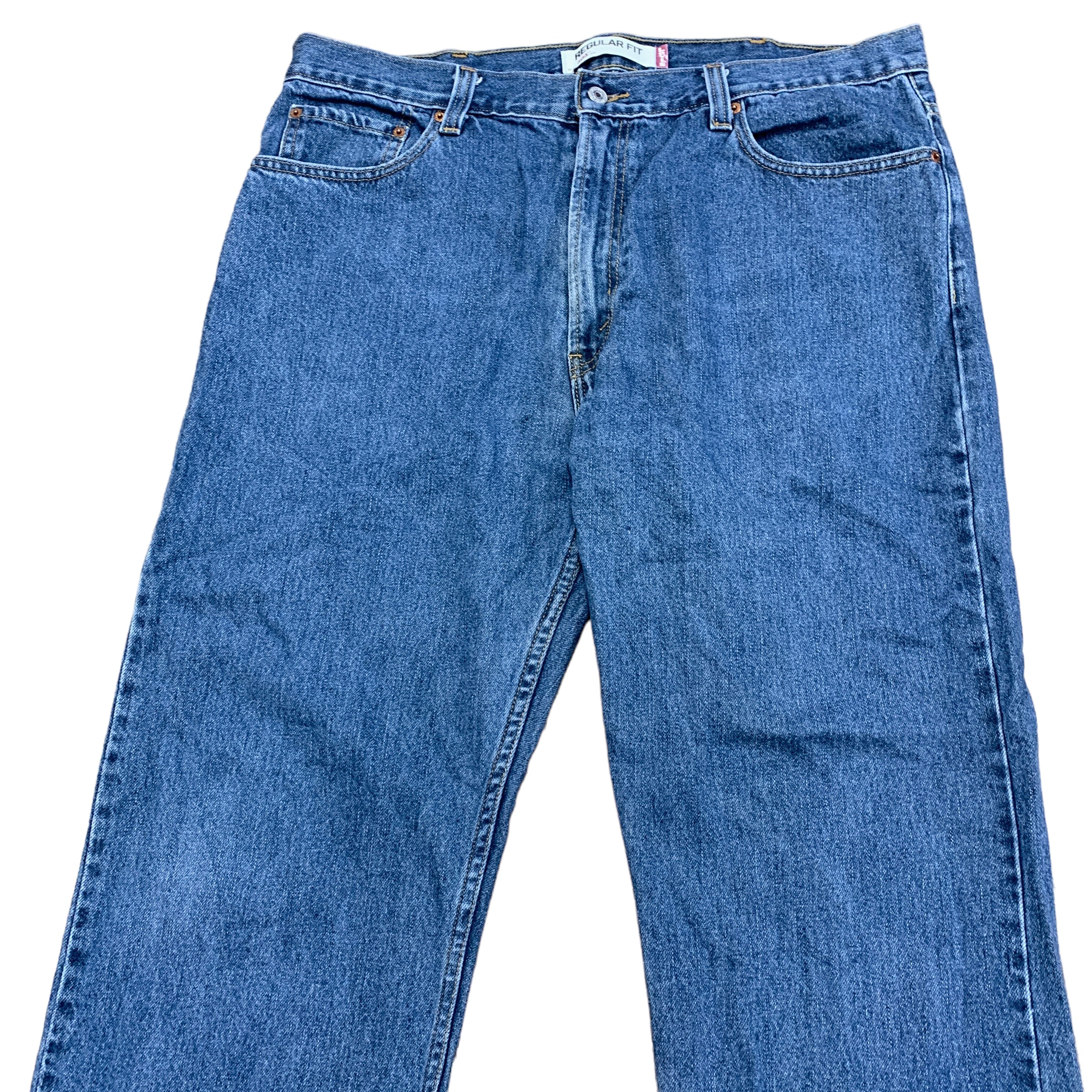 Levis 505 Jeans W40 L30 Mens Blue Vintage Regular Straight Fit Denim