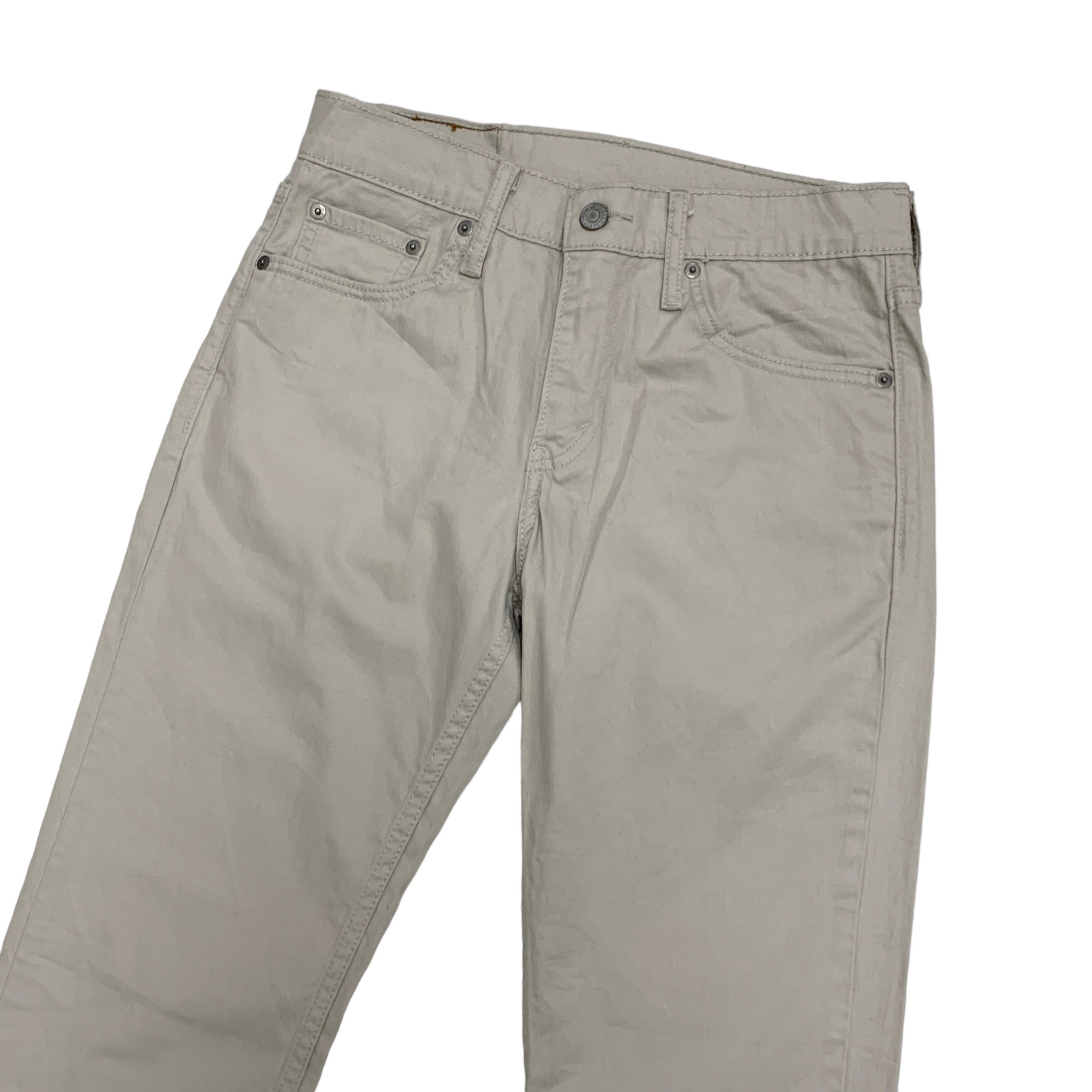 Levis 511 Trousers W30 L32 Mens Cream Slim Fit Cotton Pants