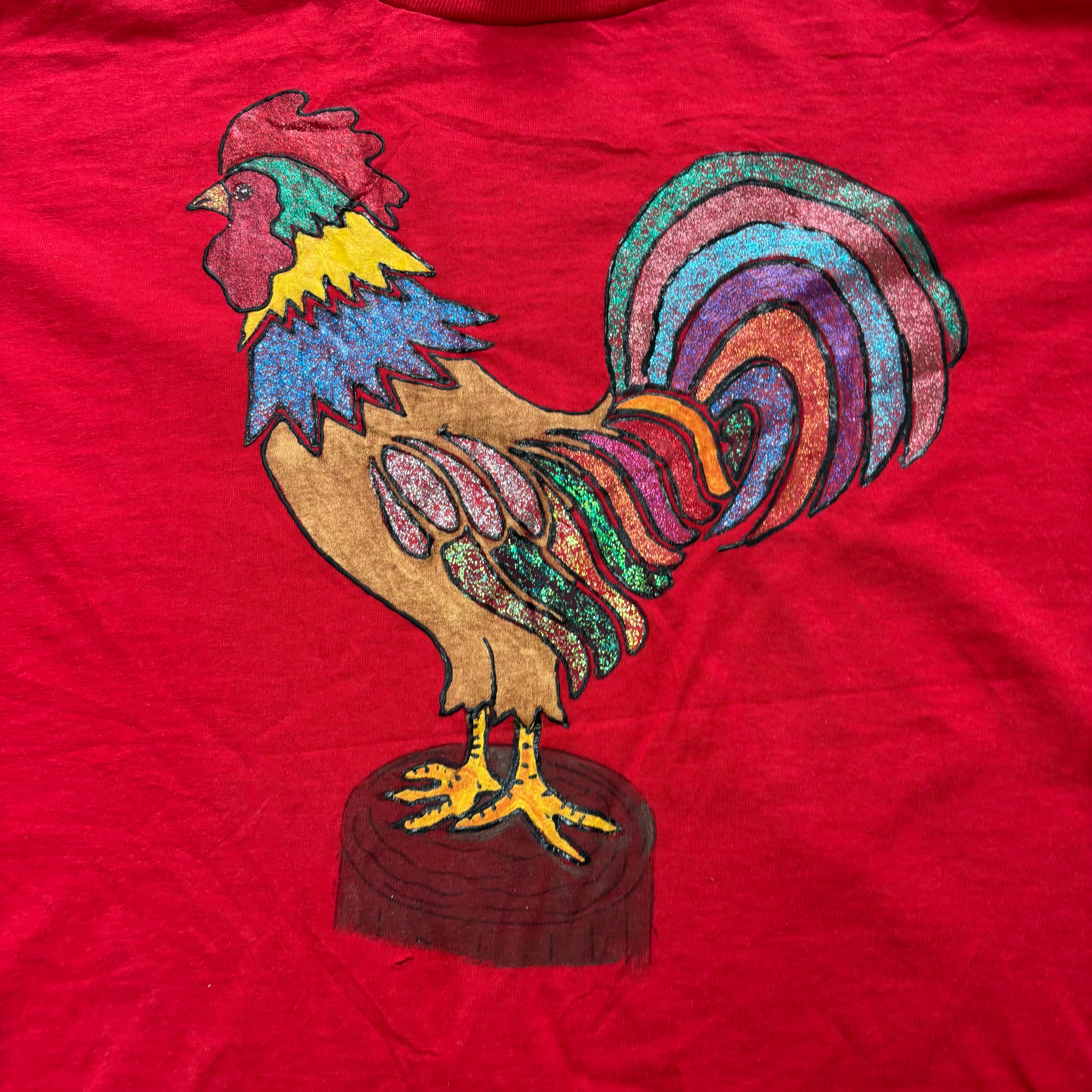 Vintage T Shirt Mens XL Red Single Stitch Graphic Print 90s USA