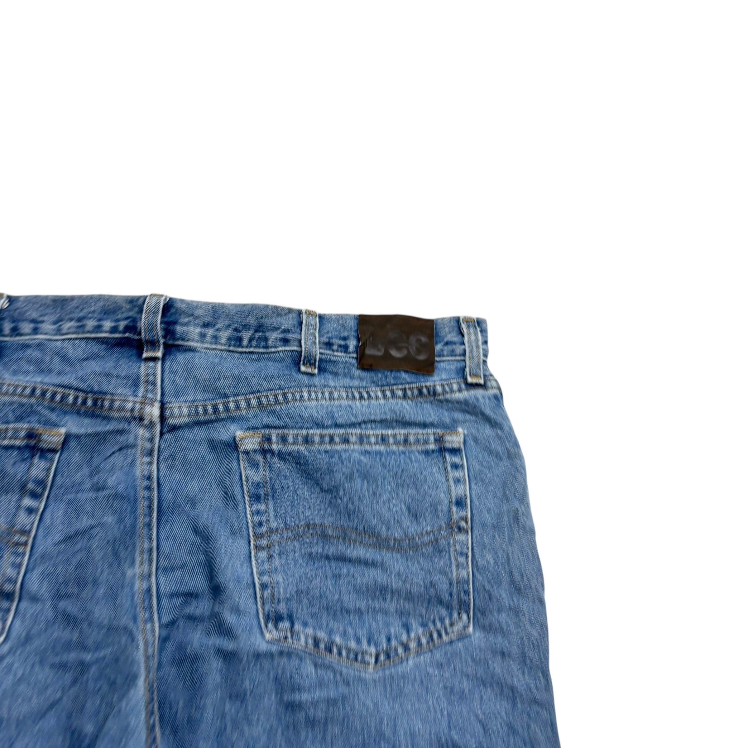 Lee Jeans W40 L30 Mens Light Blue Regular Straight Fit Vintage Denim (E)