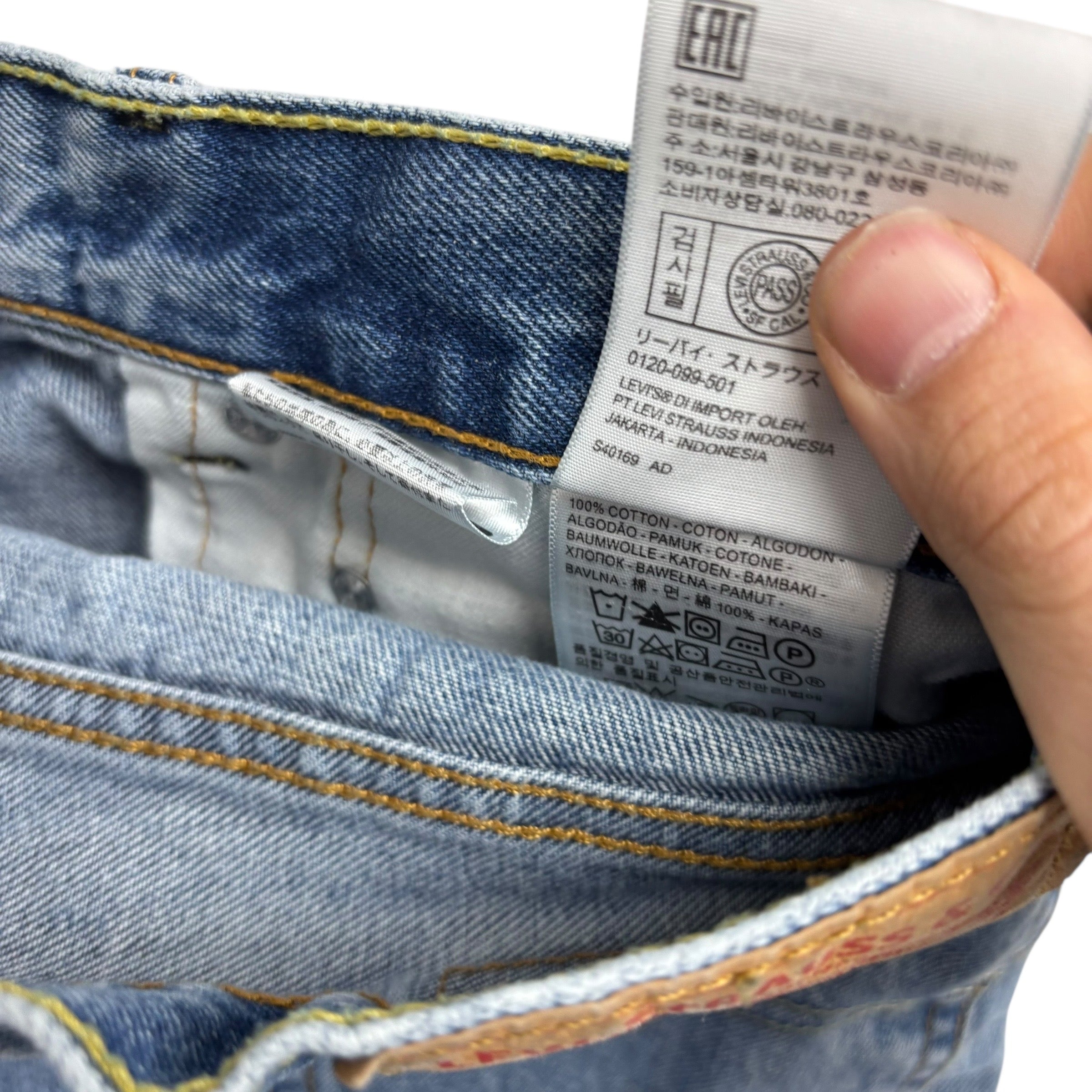 Levis 550 Jeans W36 L29 Mens Light Blue Relaxed Straight Fit Denim (F)