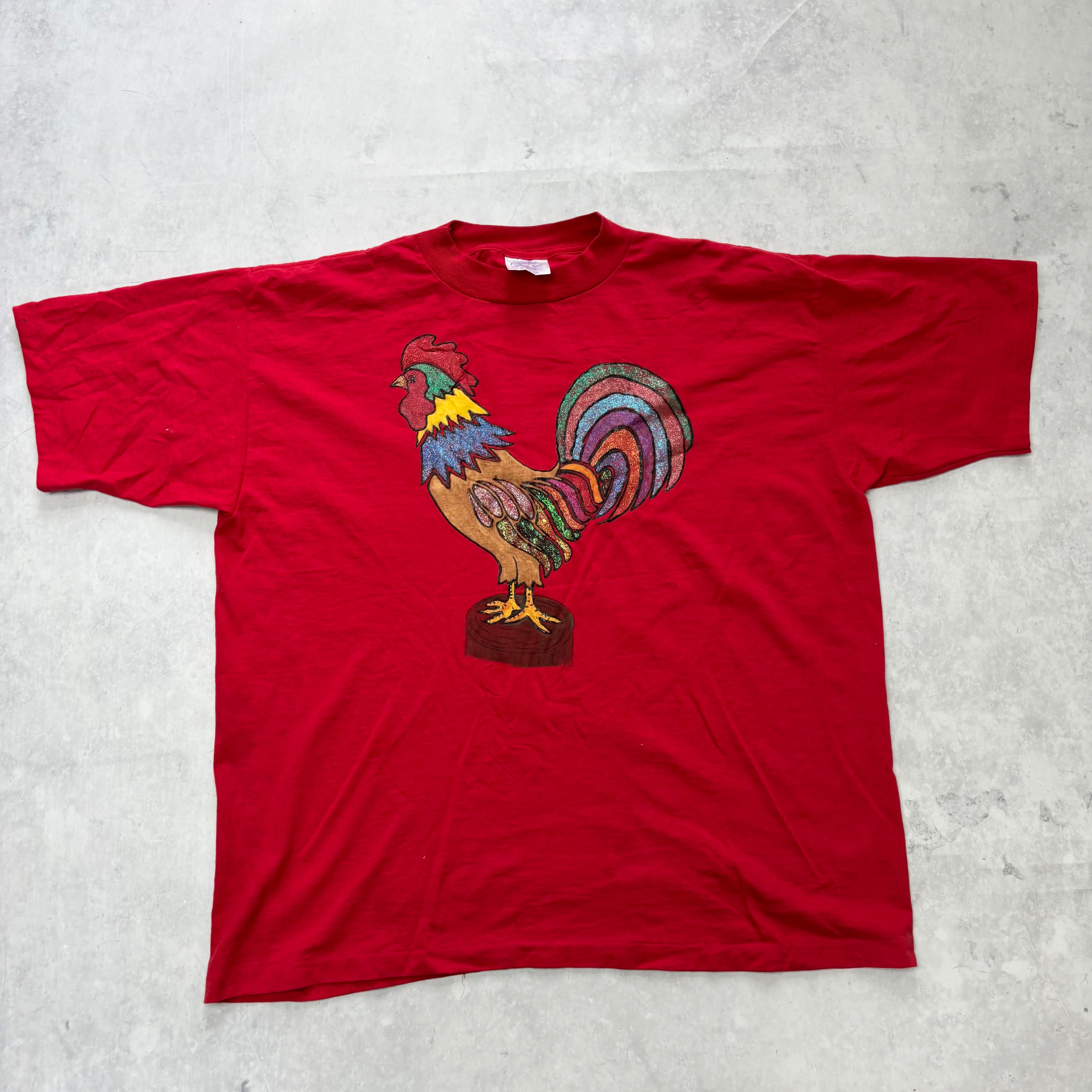 Vintage T Shirt Mens XL Red Single Stitch Graphic Print 90s USA