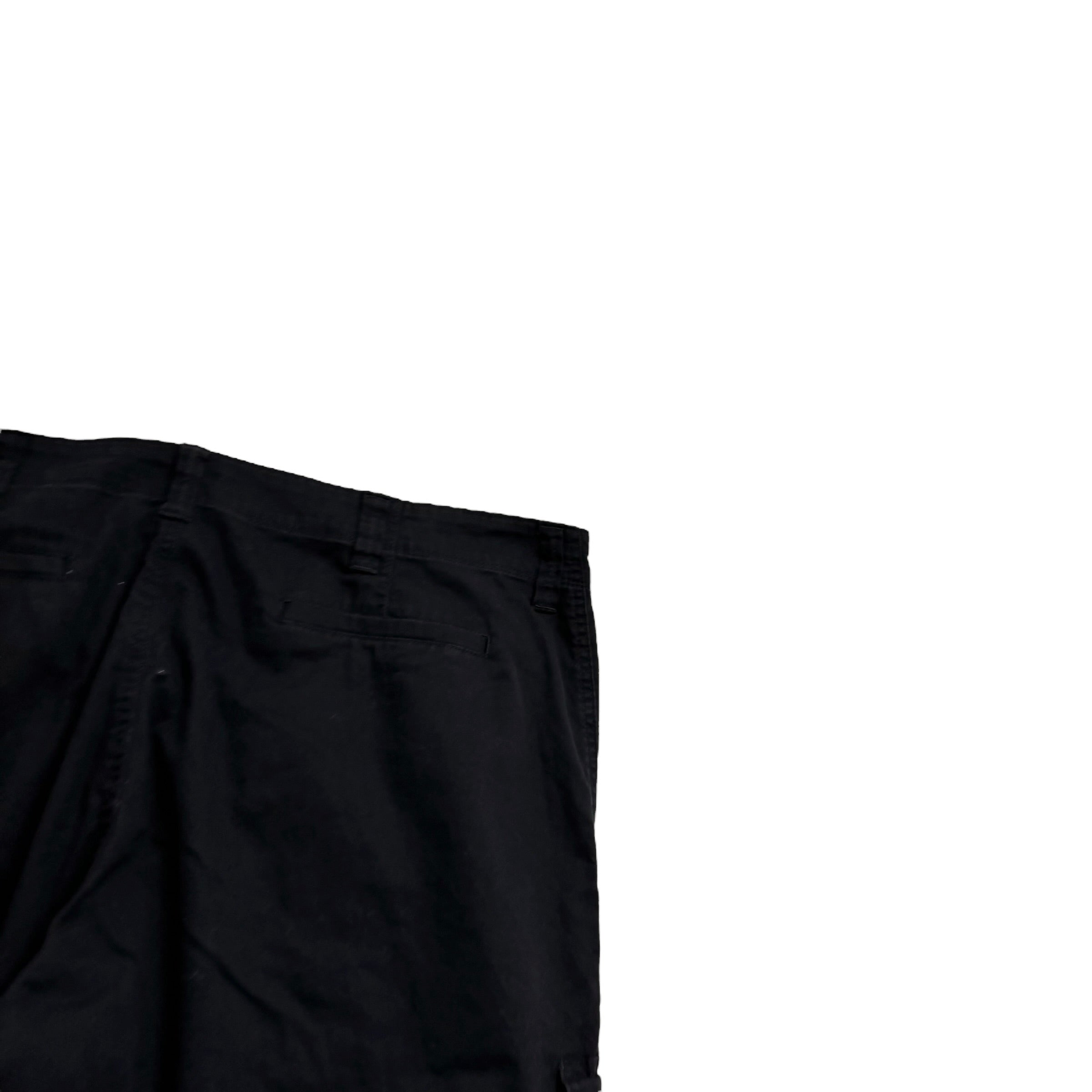 Wrangler Cargo Trousers W44 L32 Mens Black Relaxed Straight Fit Stretch Pant (E)