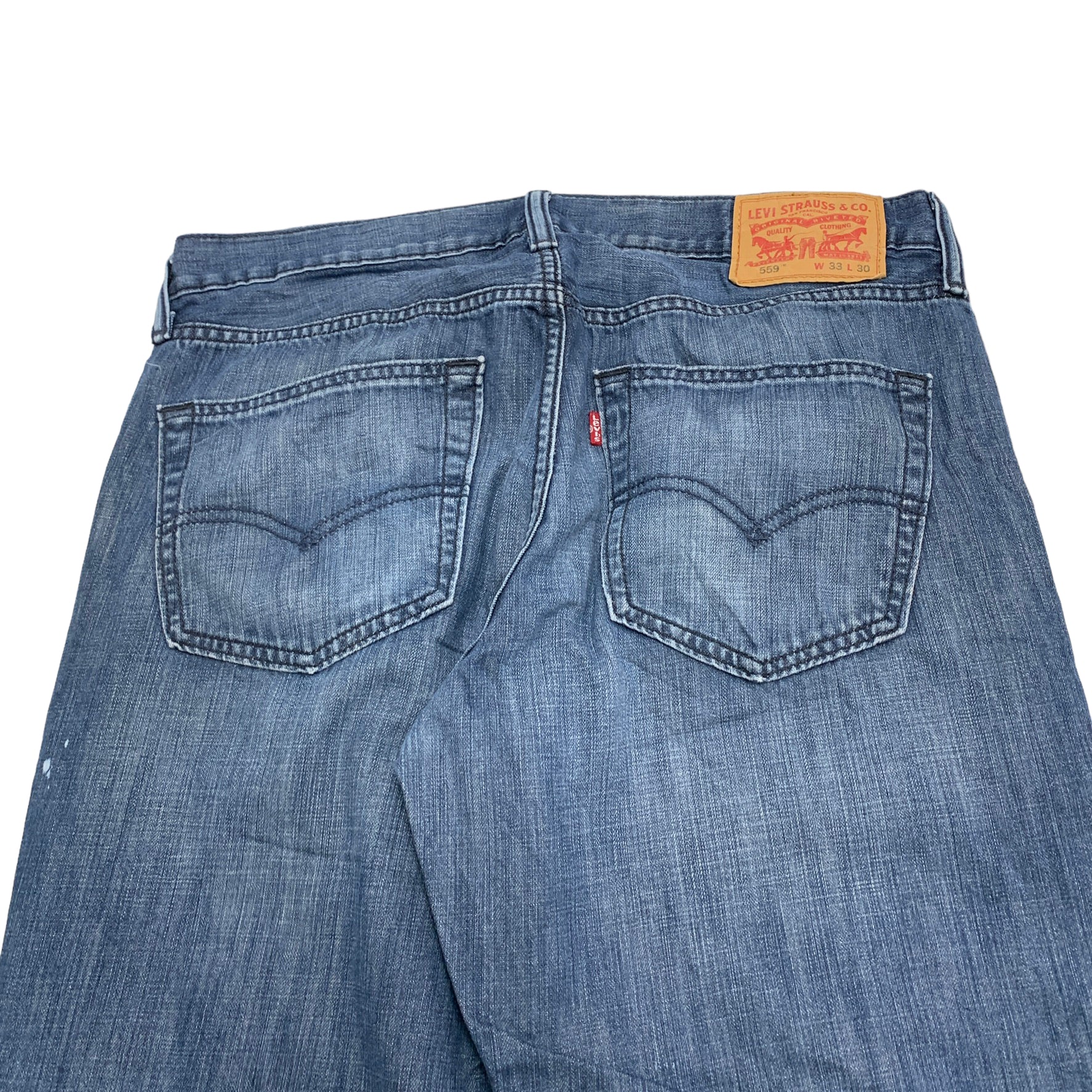 Levis 559 Jeans W33 L29 Mens Blue Relaxed Straight Fit Denim