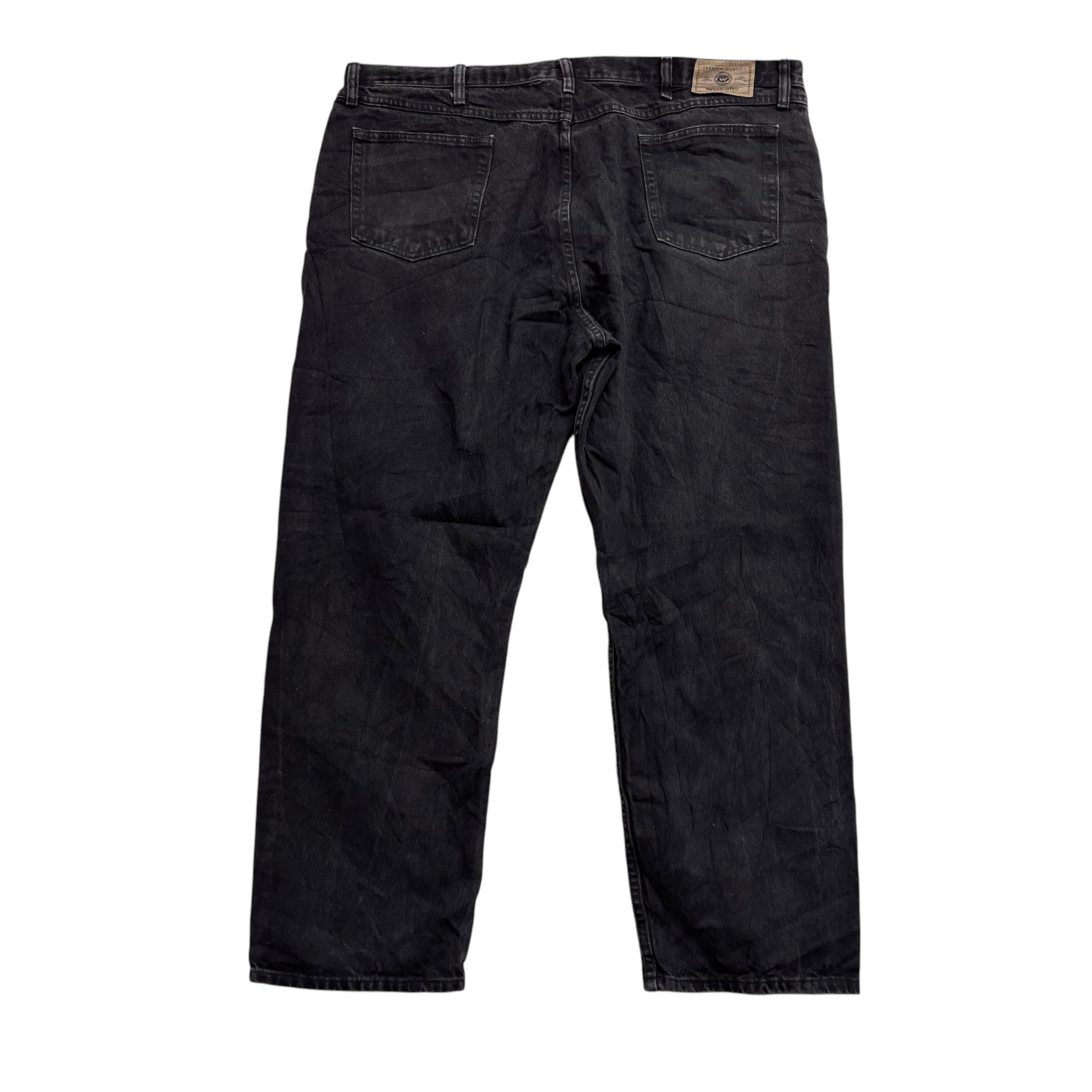 Wrangler Jeans W44 L30 Mens Black Relaxed Straight Fit Vintage Denim (E)