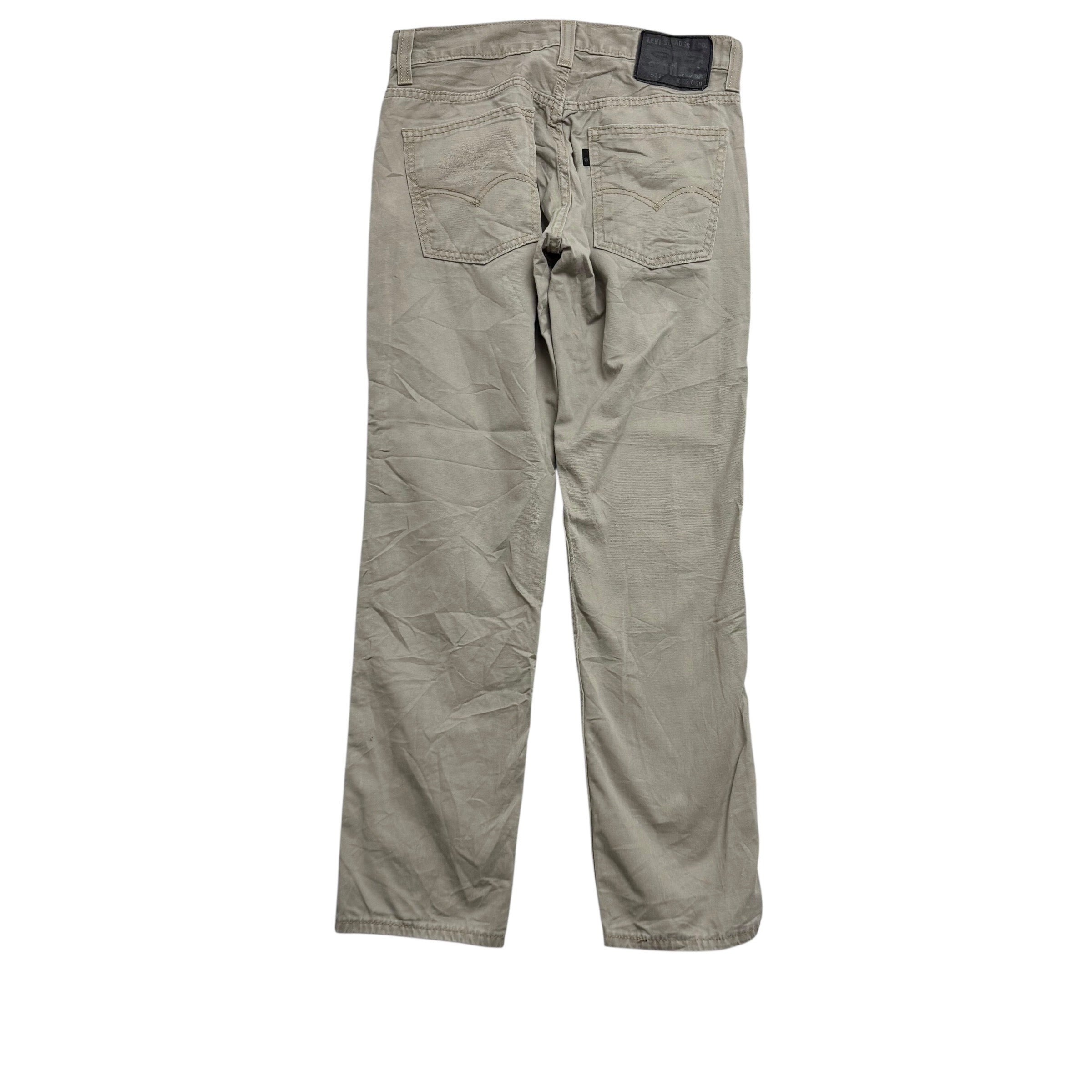 Levis 511 Trousers W29 L30 Mens Beige Slim Fit Pants (E)