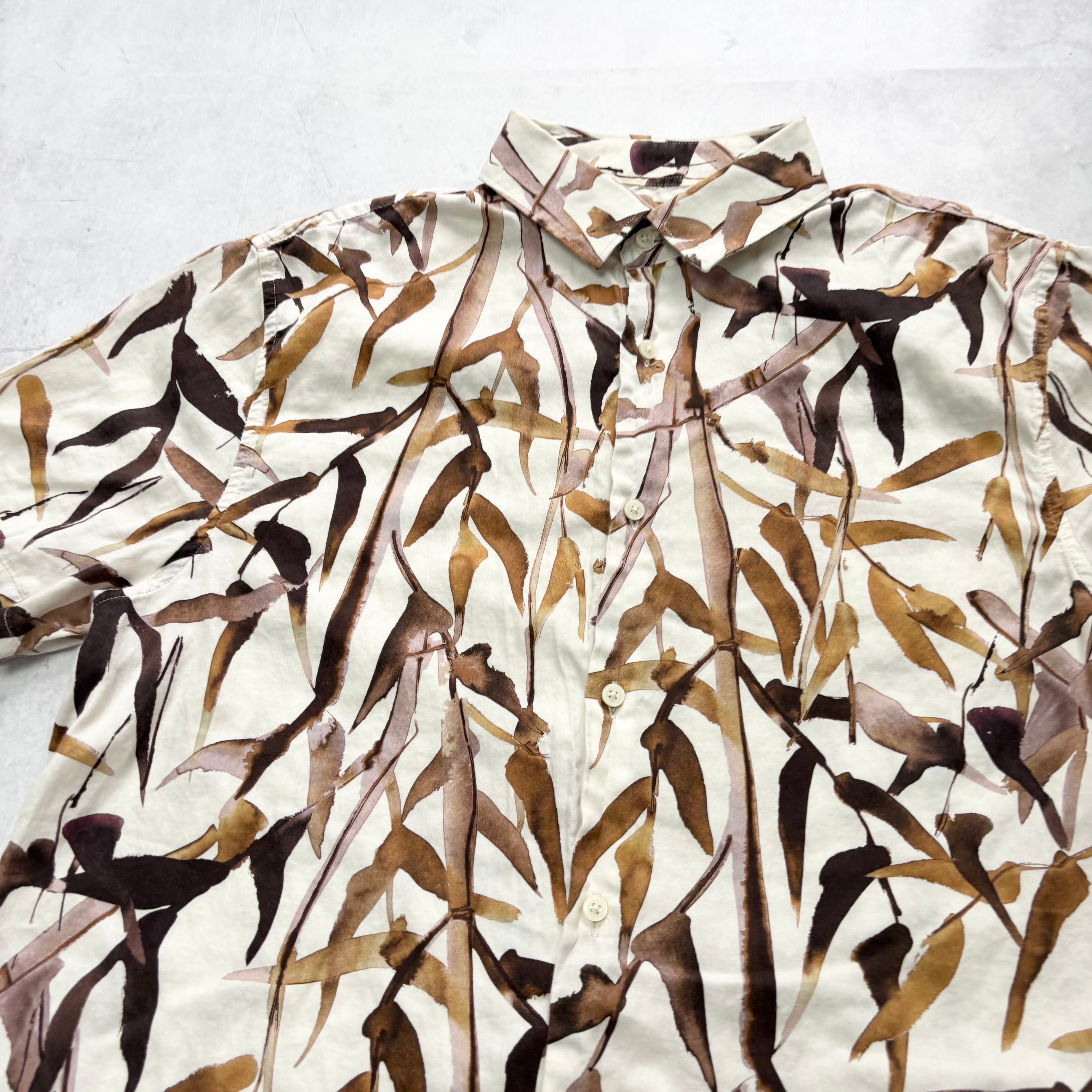 Hawaiian Shirt Mens Medium White Floral Aloha Short Sleeve Cotton (E)