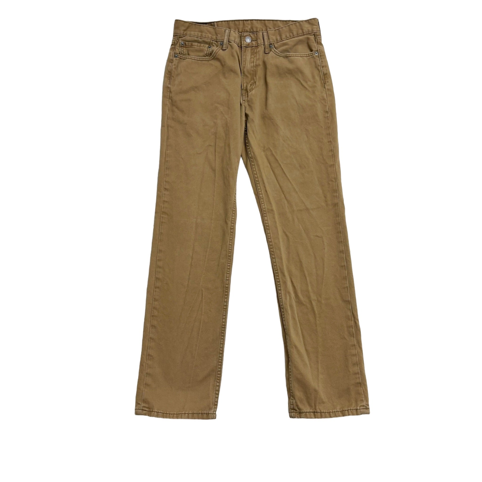 Levis 514 Trousers W32 L31 Mens Tan Regular Straight Fit Cotton Pants