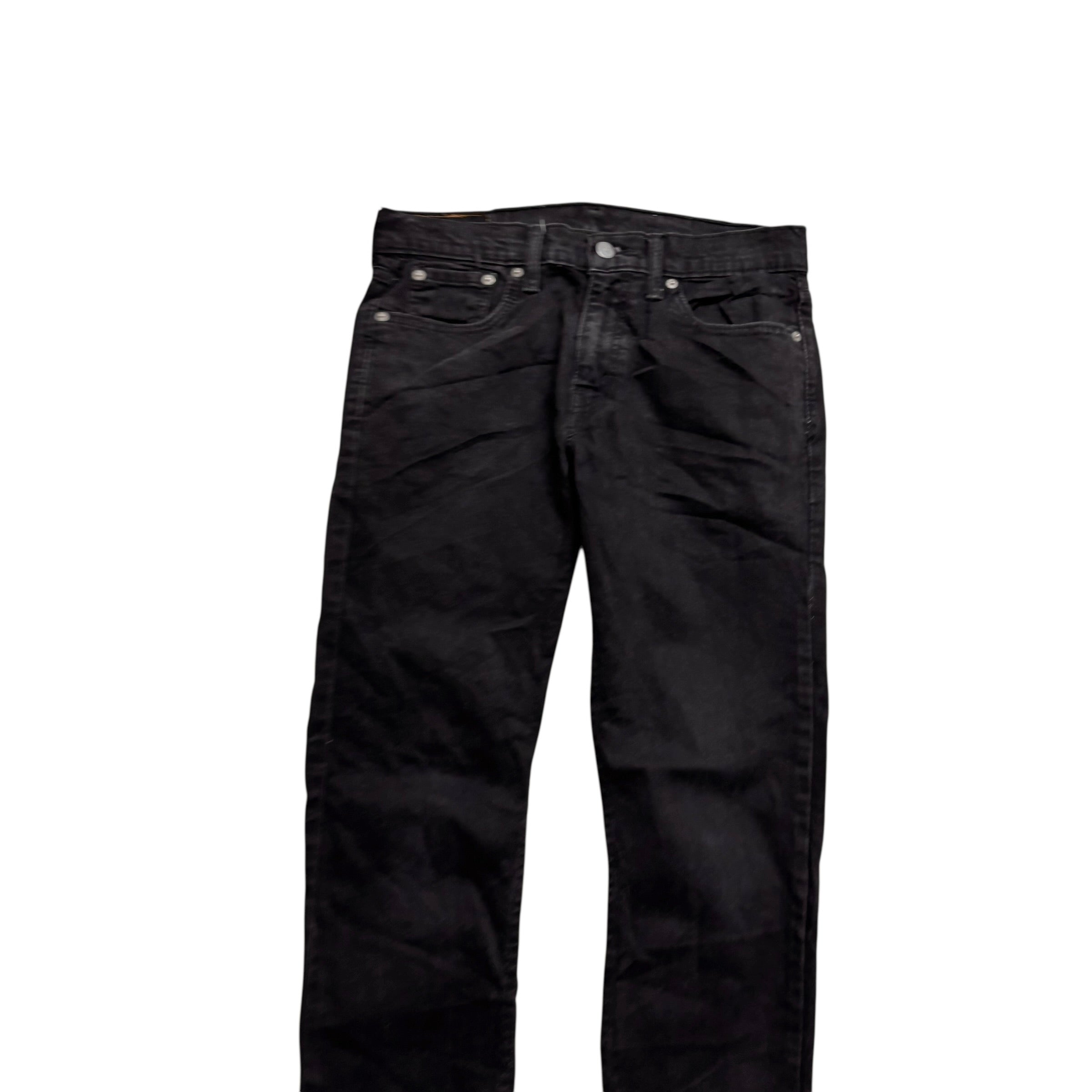 Levis 502 Jeans W30 L29 Mens Black Regular Tapered Fit Stretch Denim (E)