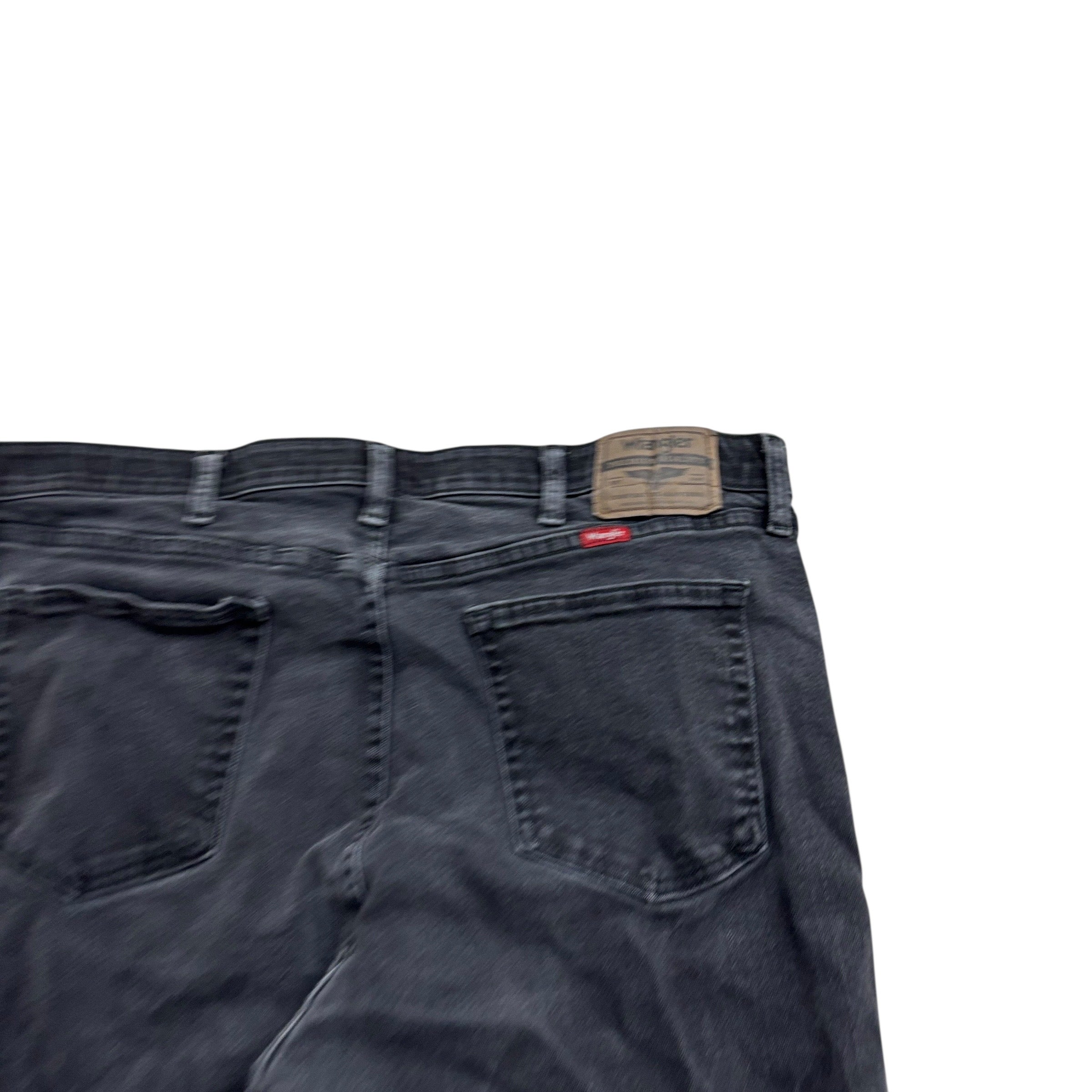Wrangler Jeans W38 L32 Mens Black Regular Straight Fit Stretch Denim