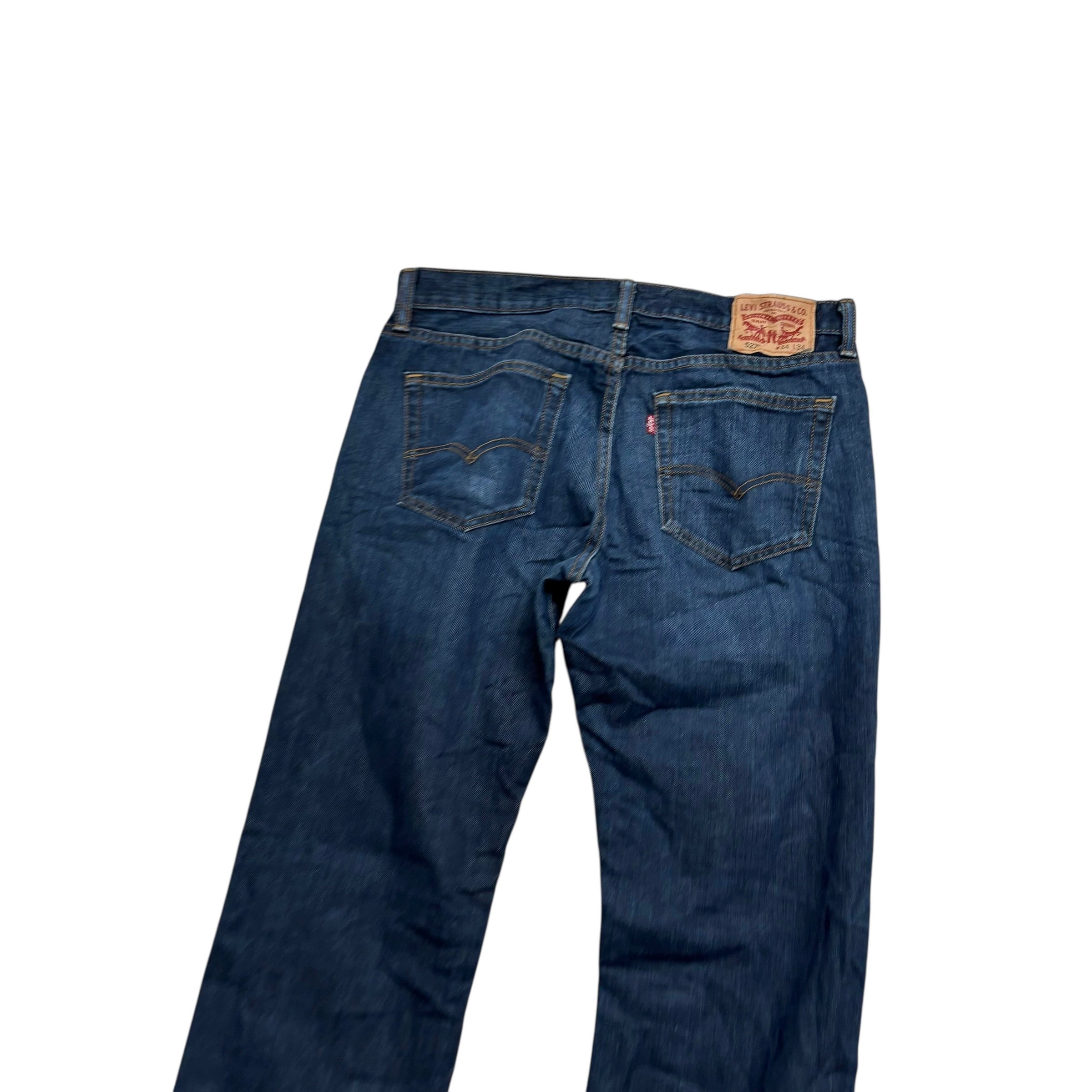 Levis 527 Jeans W34 L34 Mens Dark Blue Slim Bootcut Fit Denim (E)