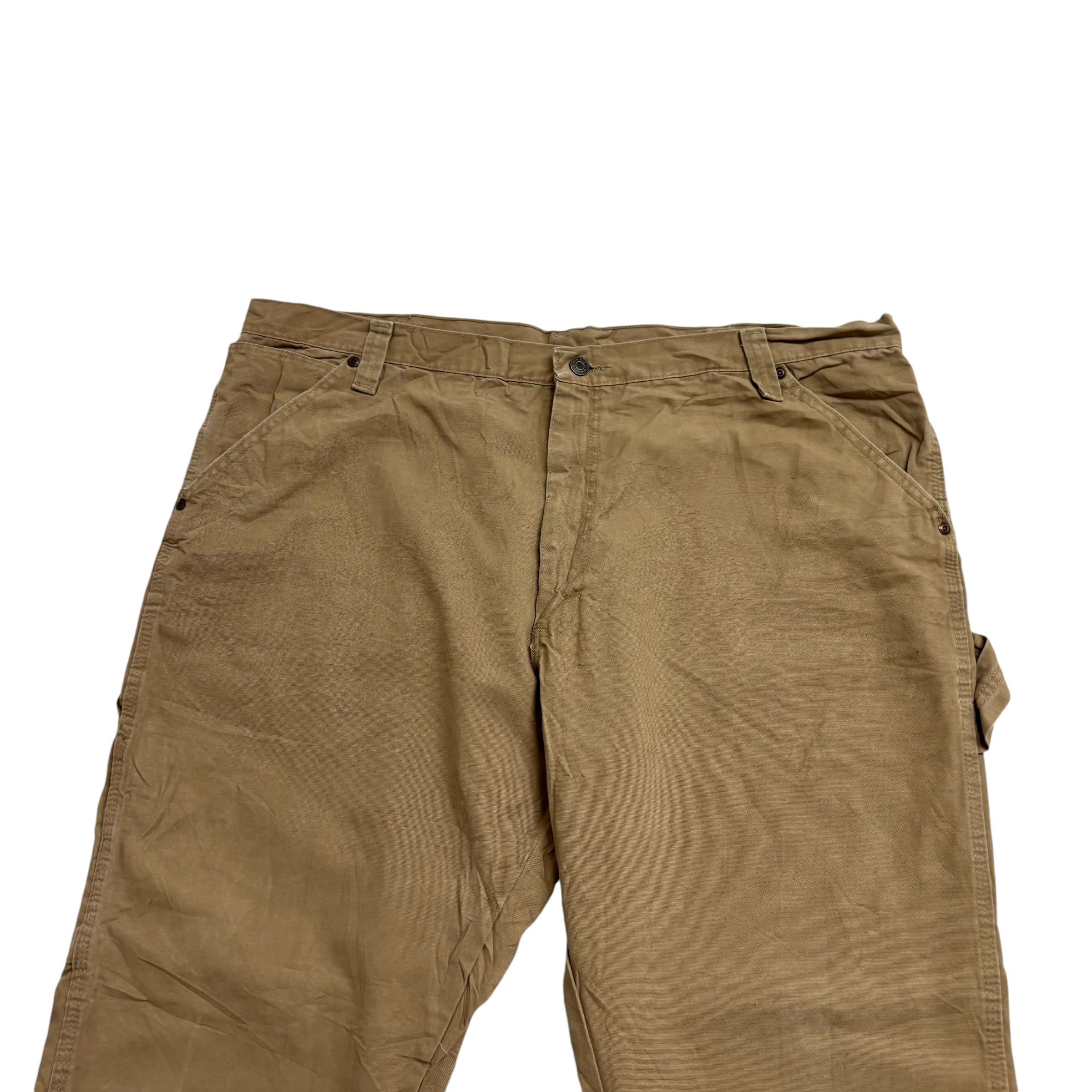 Wrangler Carpenter Pants W42 L30 Mens Brown Tan Baggy Relaxed Straight Fit