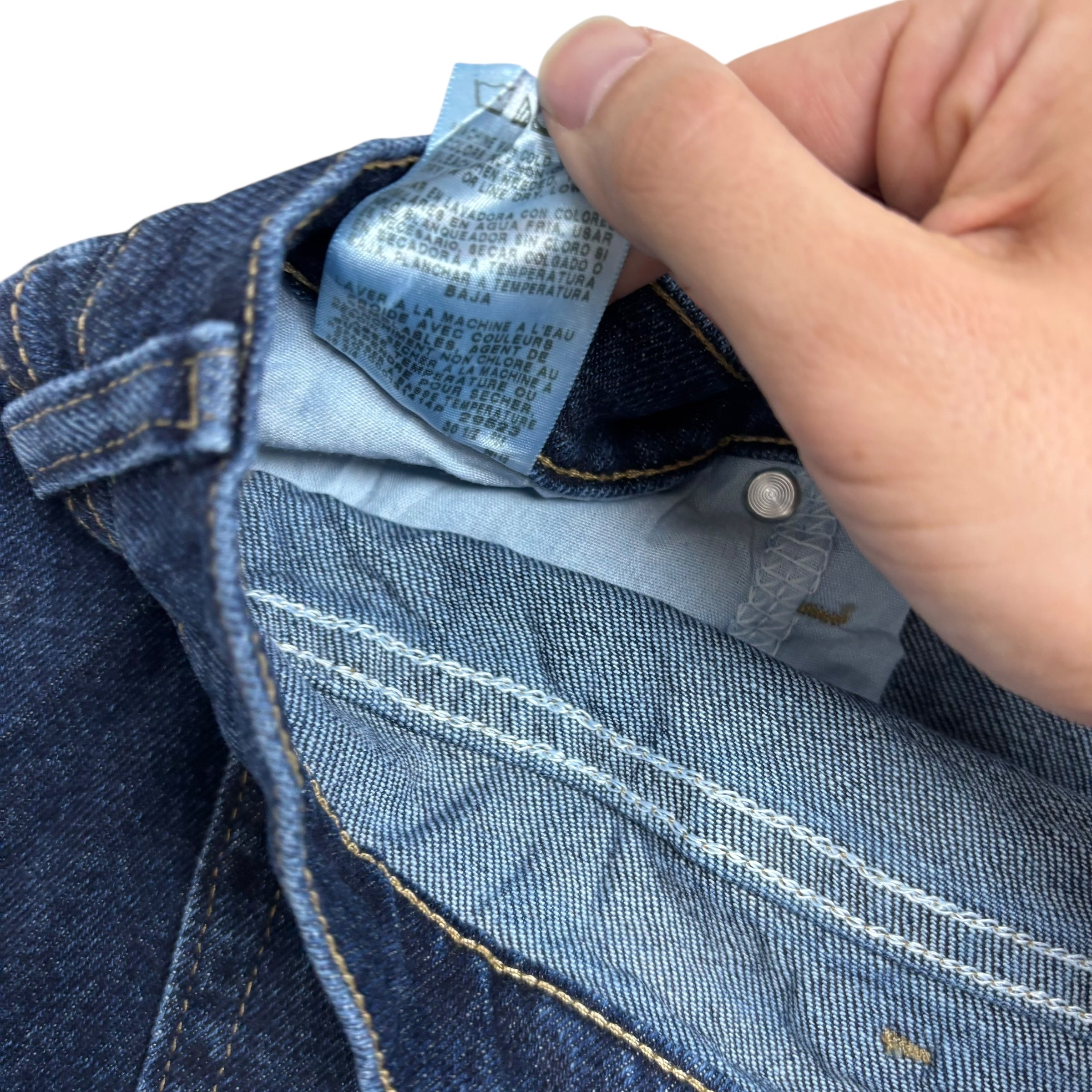 Wrangler Jeans W42 L30 Mens Dark Blue Regular Straight Fit Stretch Denim (E)