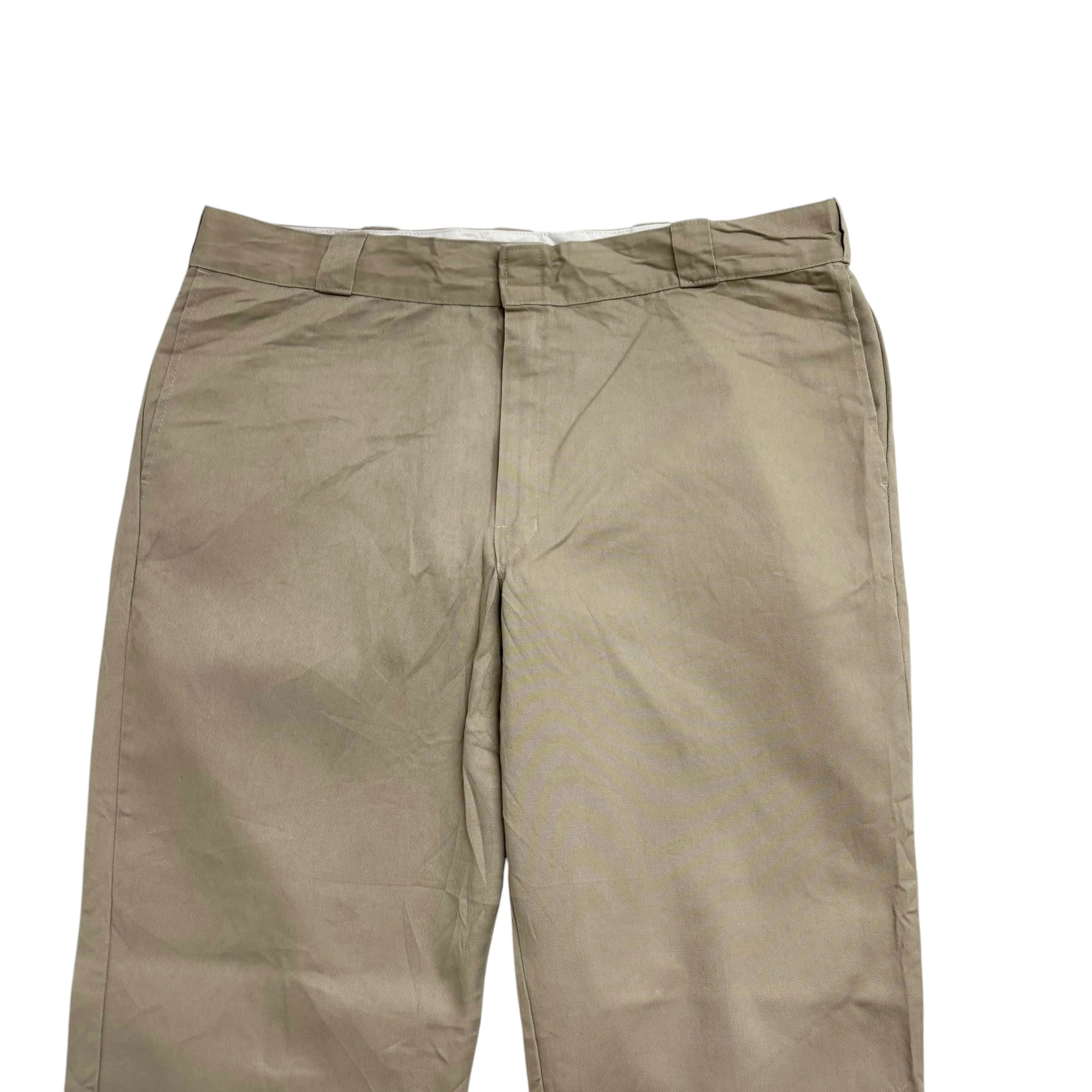 Dickies 874 Trousers W40 L30 Mens Beige Khaki Pants Original Fit Workwear