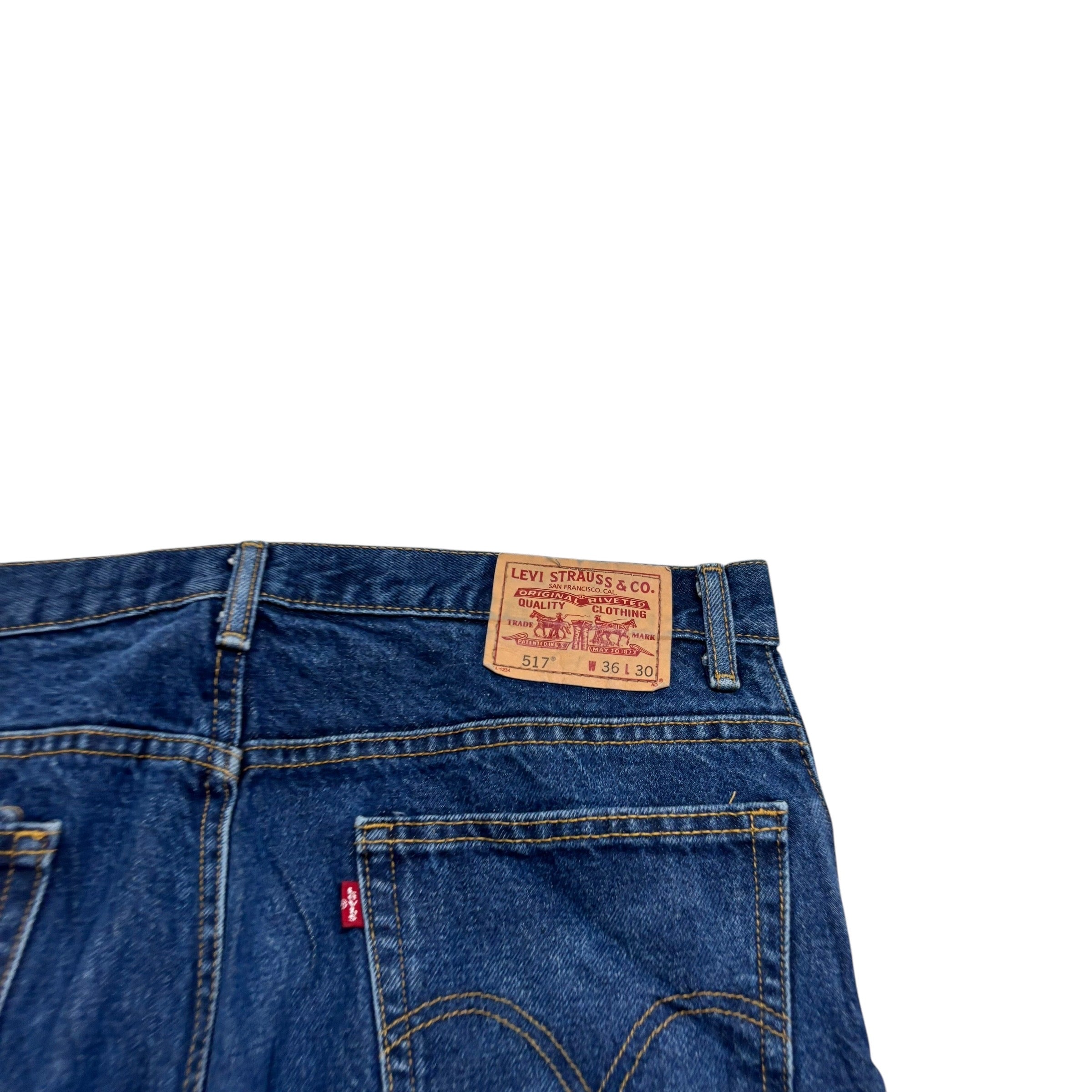 Levis 517 Jeans W36 L30 Mens Dark Blue Regular Bootcut Fit Vintage Denim (E)