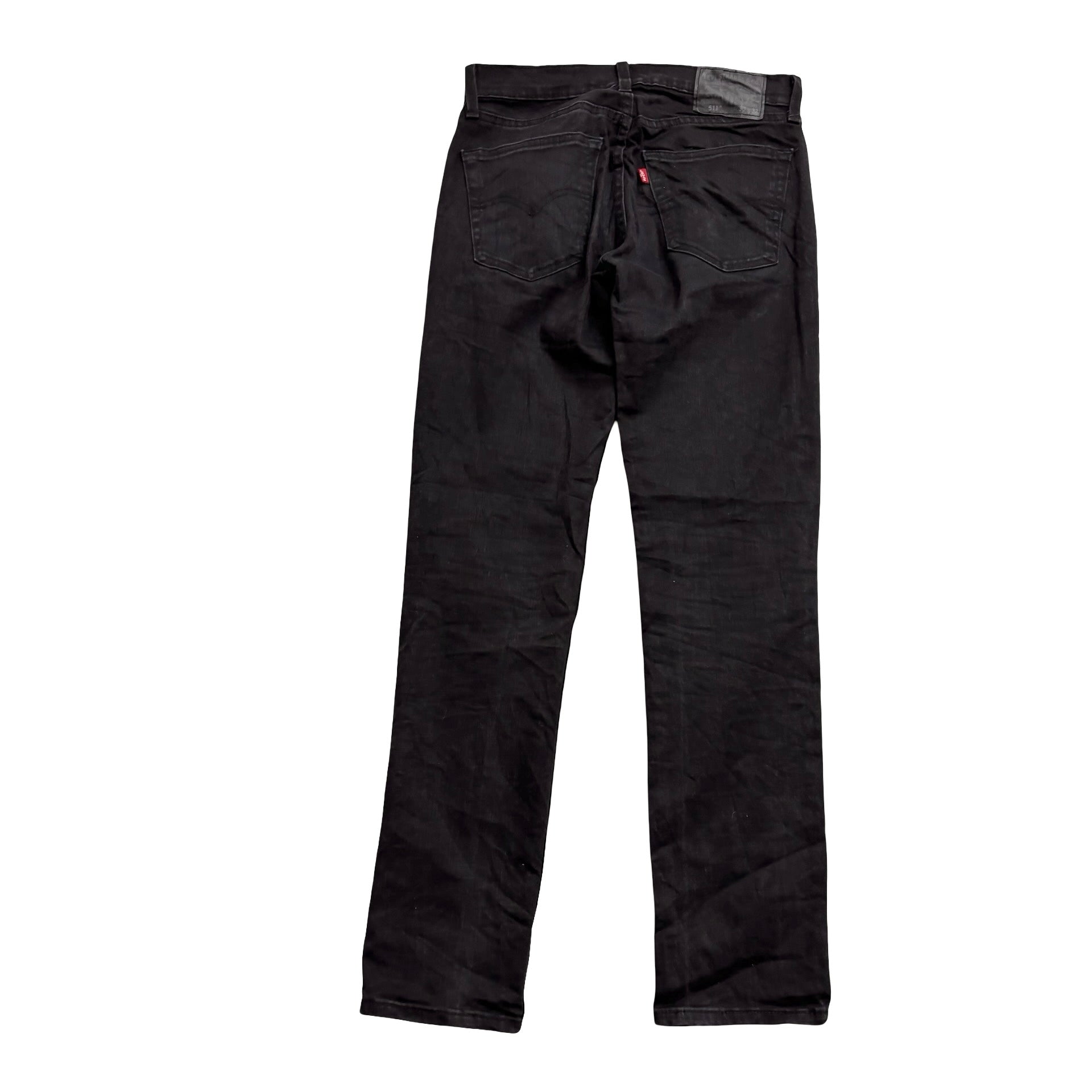 Levis 511 Jeans W30 L32 Mens Black Slim Fit Stretch Denim (E)