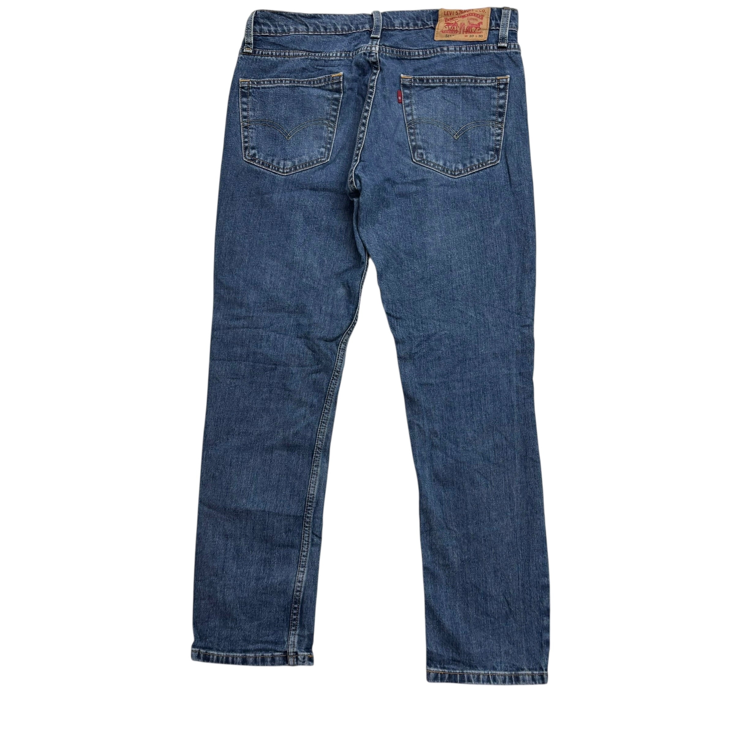 Levis 511 Jeans W33 L30 Mens Mid Blue Slim Fit Stretch Denim (E)