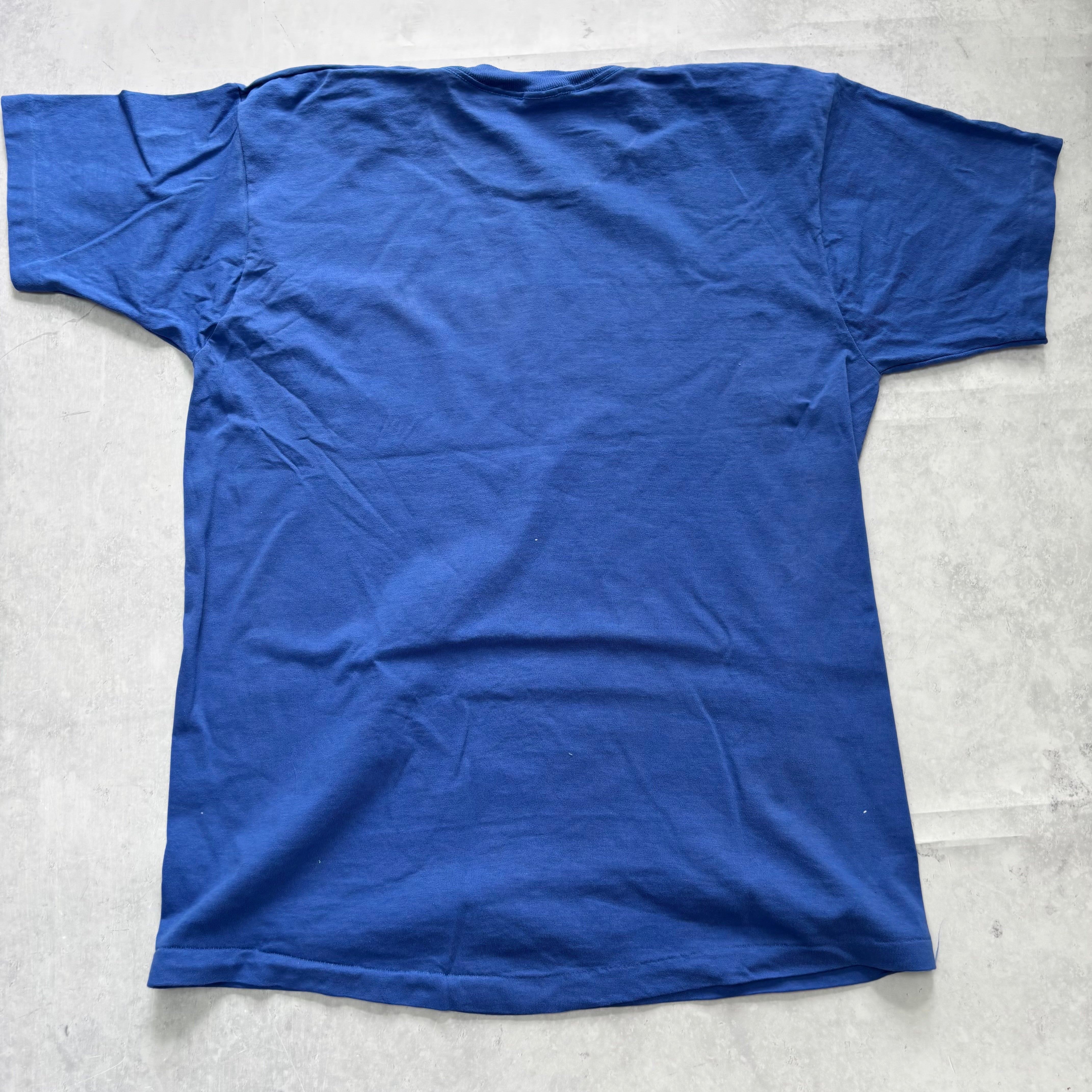 Vintage T Shirt Mens XL Blue Single Stitch Graphic Print 90s USA
