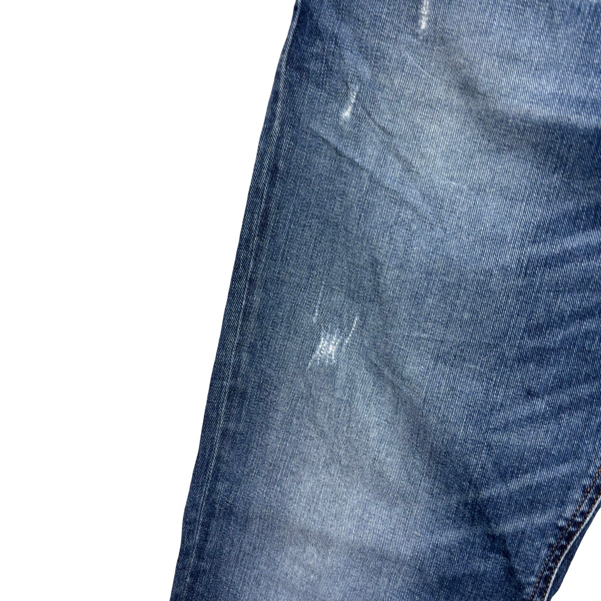 Diesel Waykee Jeans W36 L33 Mens Mid Blue Regular Straight Fit Stretch Denim