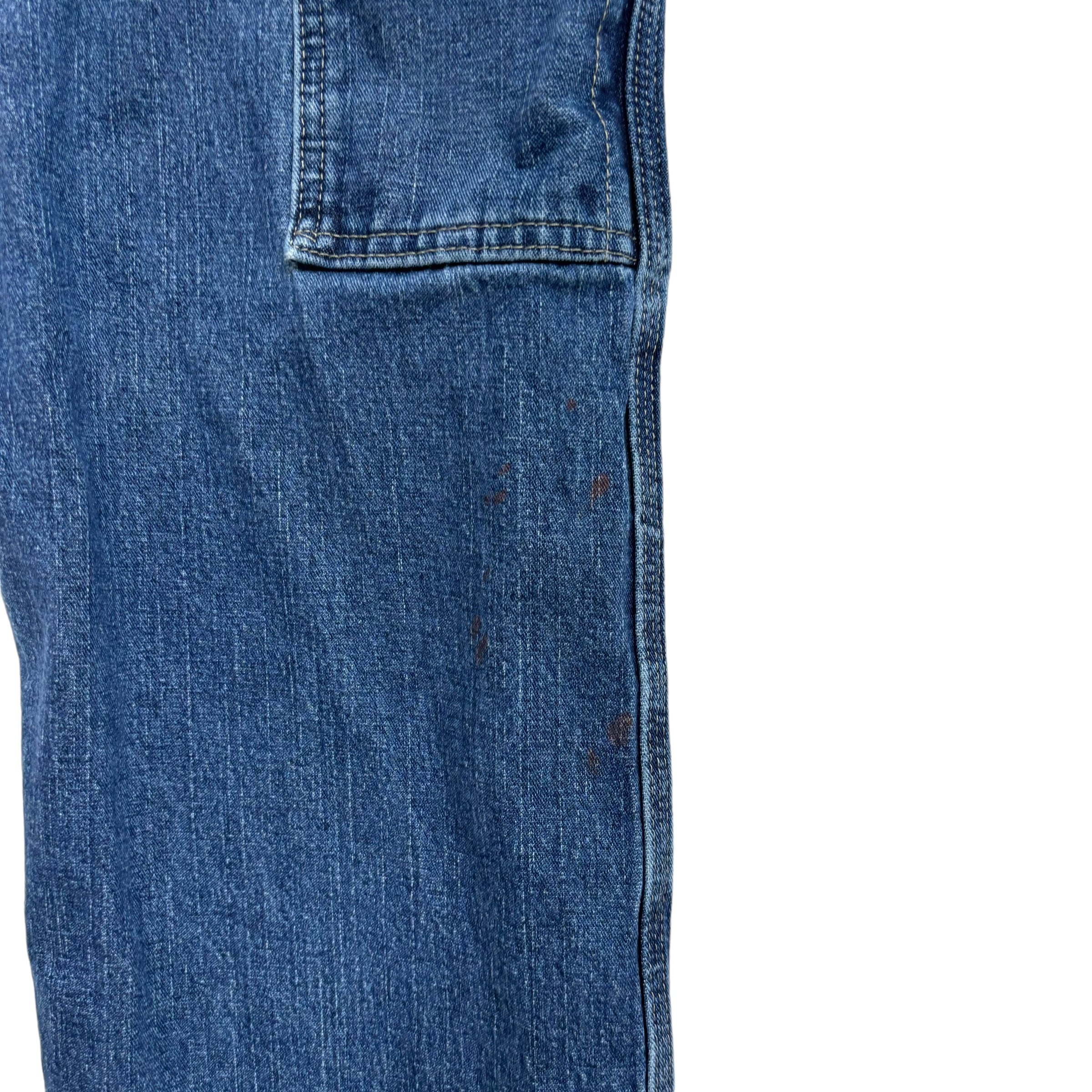 Wrangler Carpenter Jeans W36 L30 Mens Mid Blue Baggy Relaxed Fit Denim