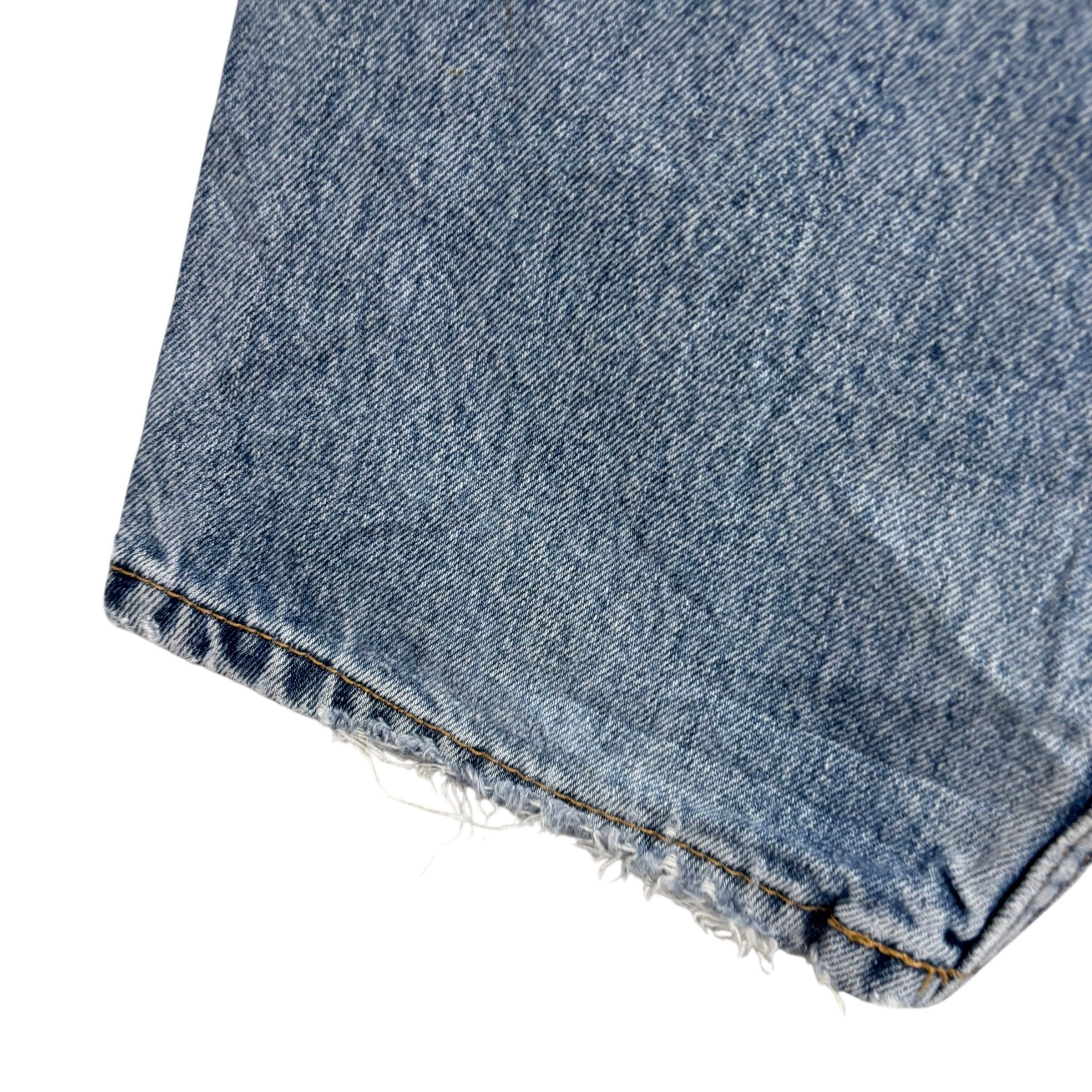 Levis 505 Jeans W34 L32 Mens Light Blue Regular Straight Fit Denim (F)