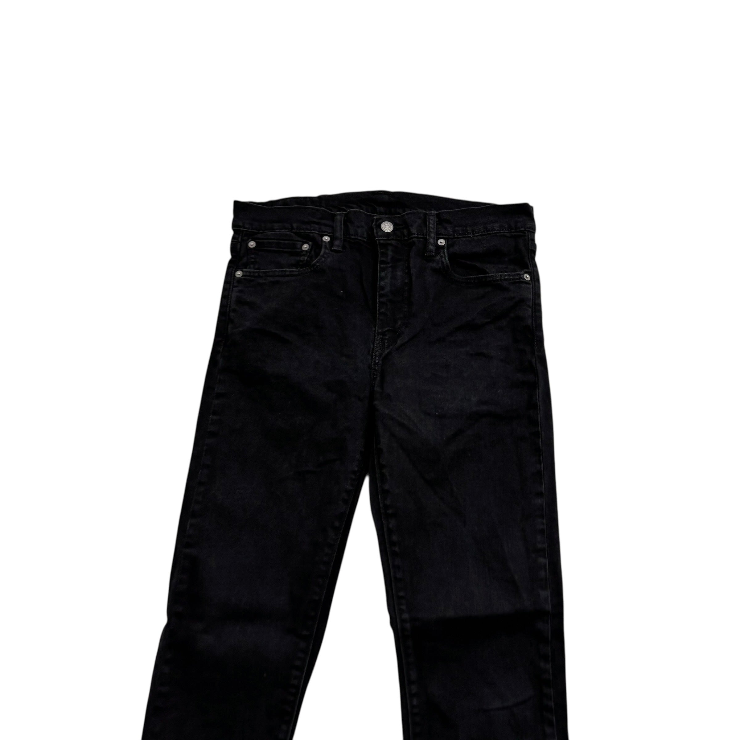 Levis 510 Jeans W32 L34 Mens Black Skinny Fit Stretch Denim (E)