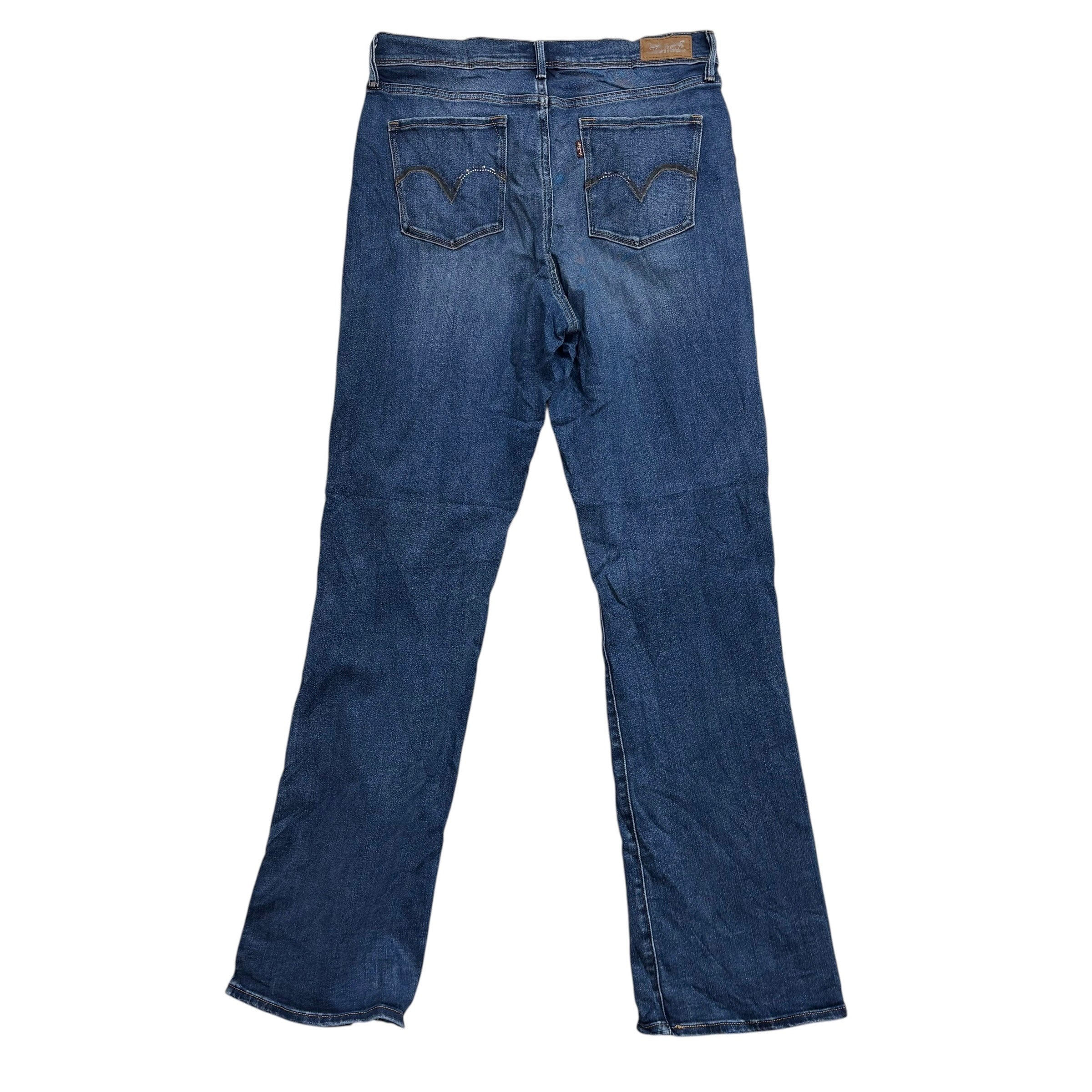 Levis 512 Jeans W31 L32 Womens Slimming Bootcut Dark Blue Stretch Denim