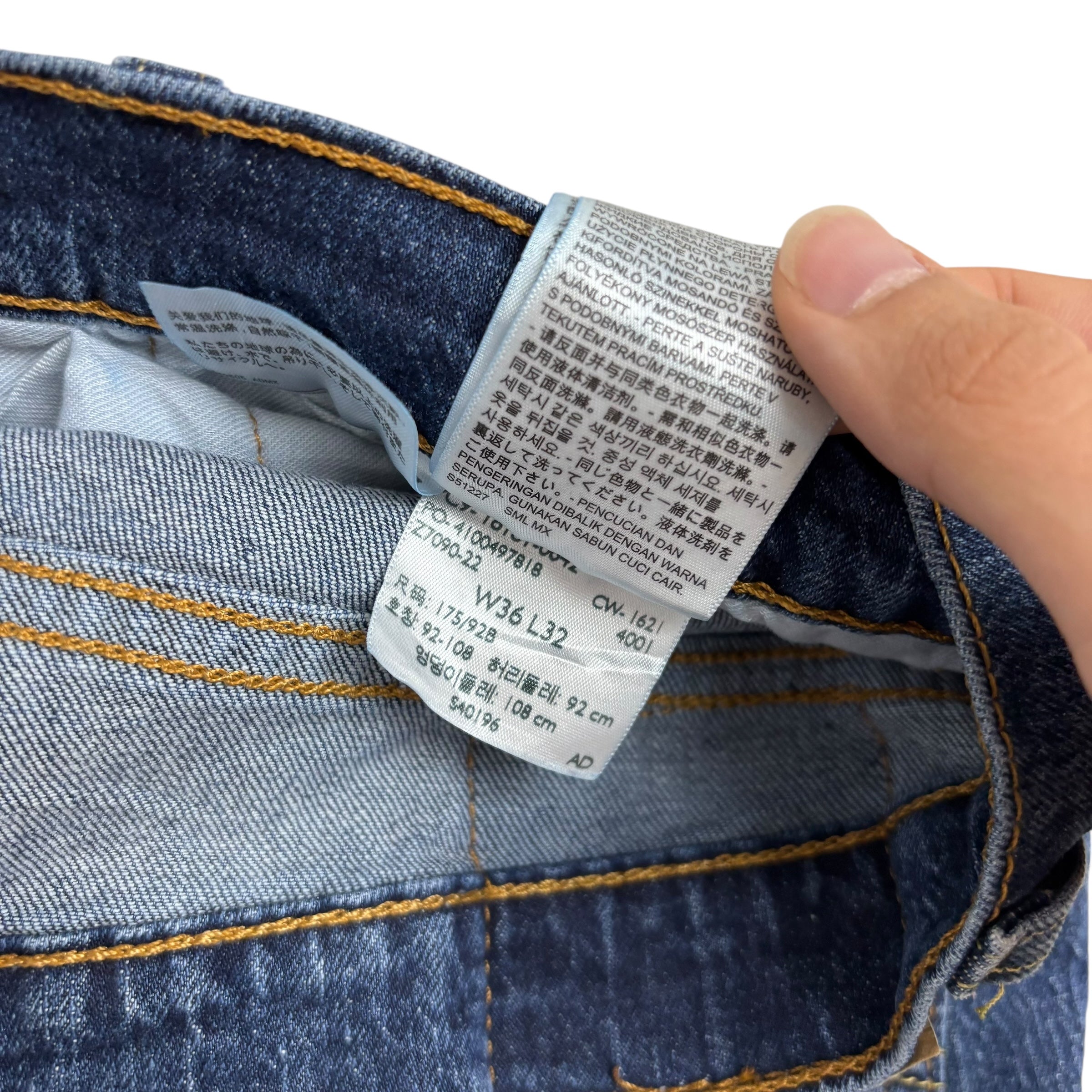 Levis 541 Jeans W36 L32 Mens Mid Blue Athletic Tapered Fit Stretch Denim