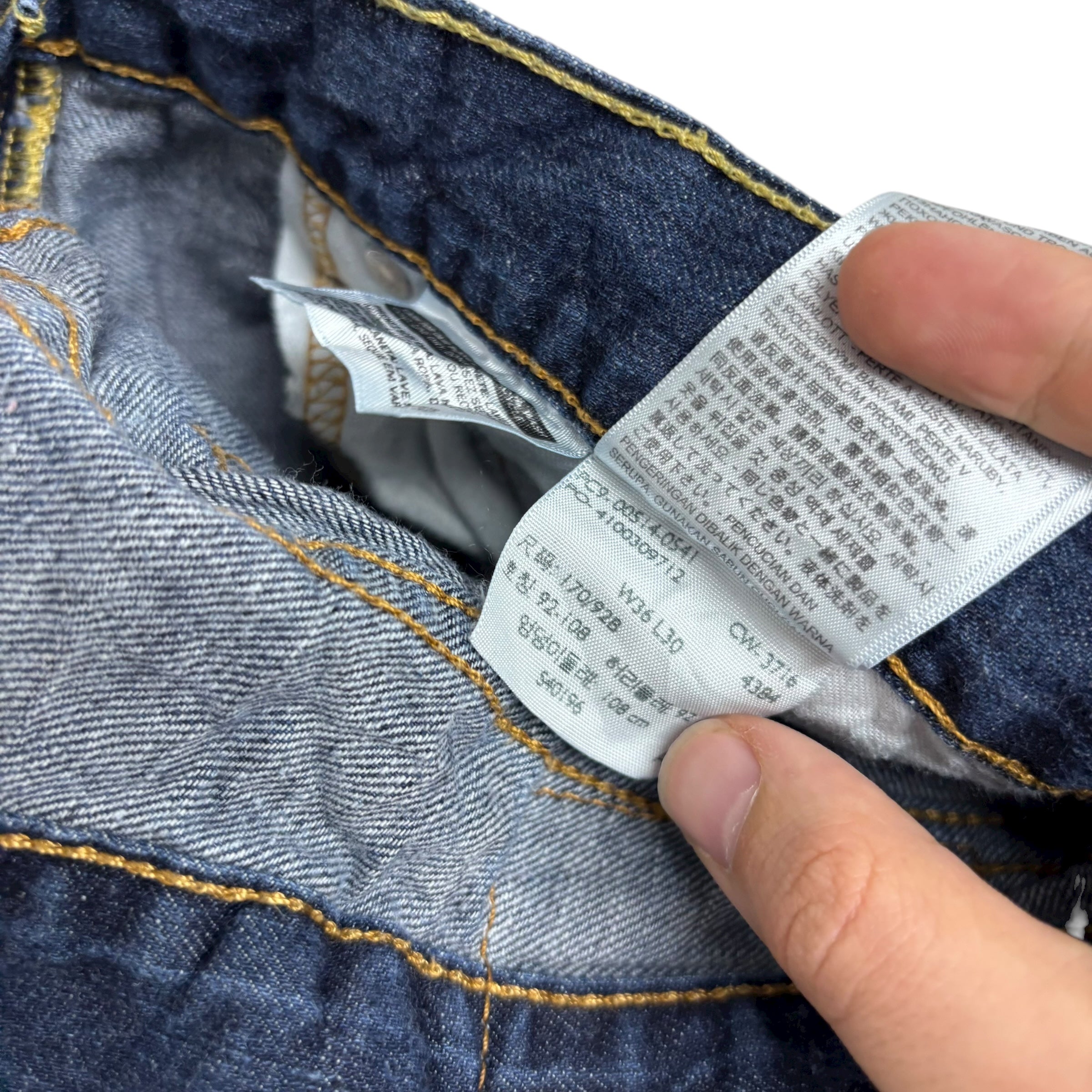 Levis 514 Jeans W36 L30 Mens Dark Blue Regular Straight Fit Denim (F)